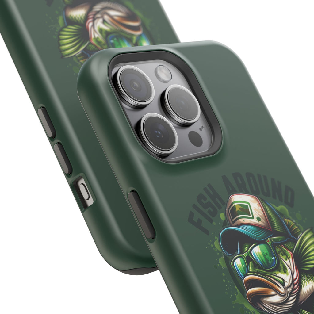 Fishing Phone Case — "Fish Around and Find Out" Magnetic Impact-Resistant Cover