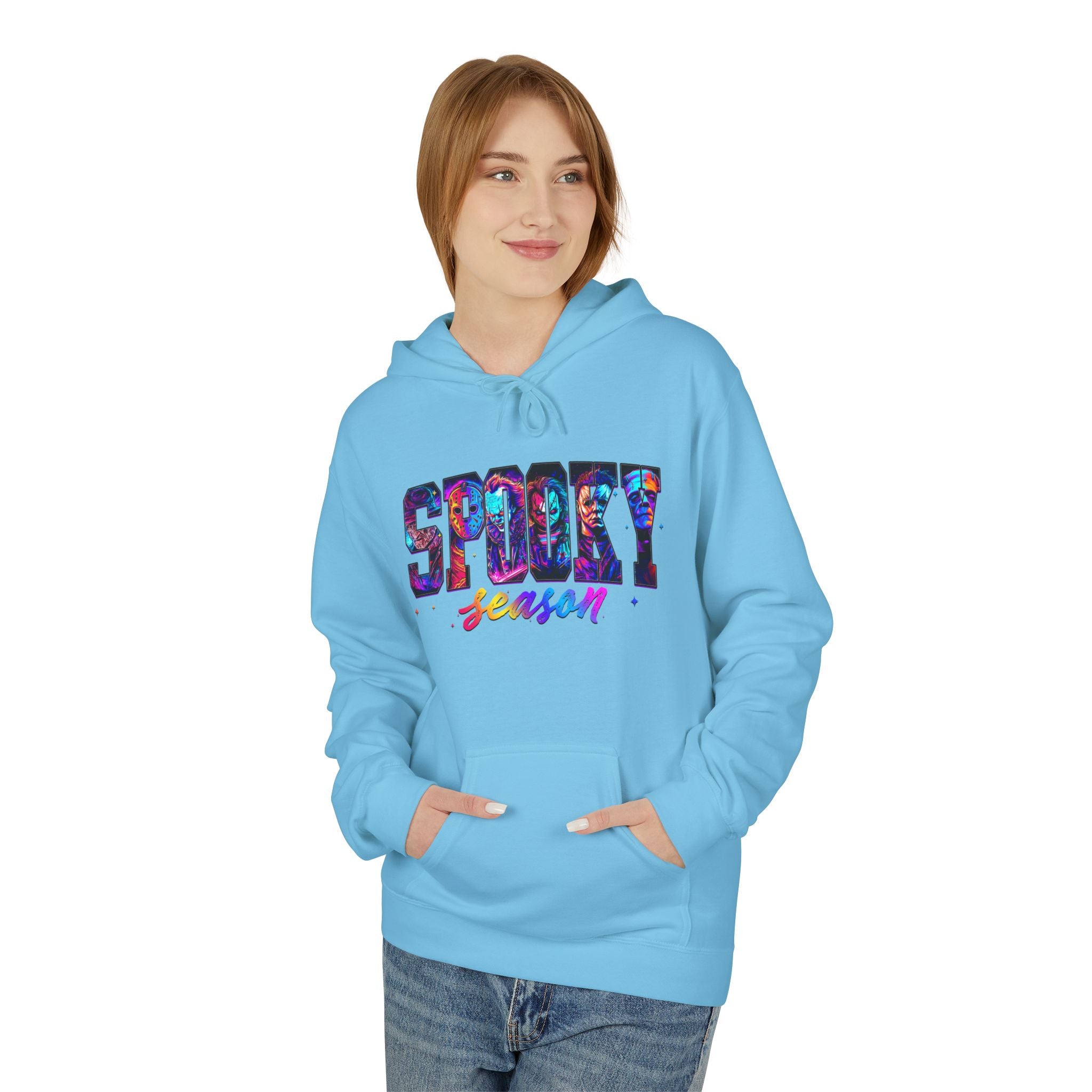 Spooky Season Hoodie — Colorful Halloween Graphic Pullover