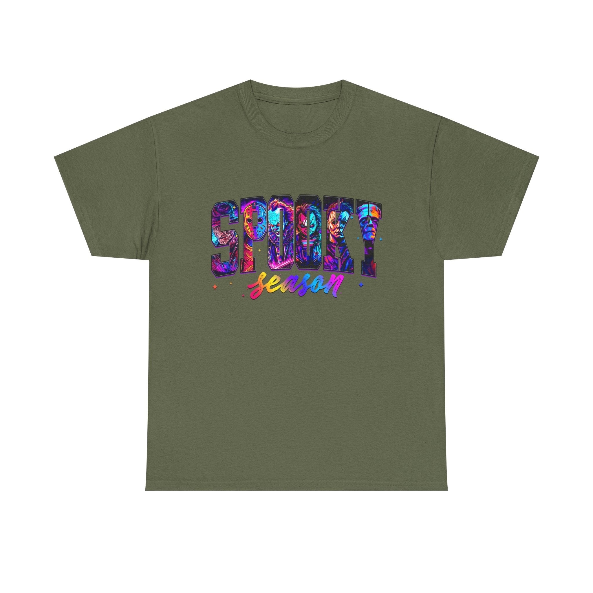 Spooky Season Graphic Tee — Colorful Halloween Shirt