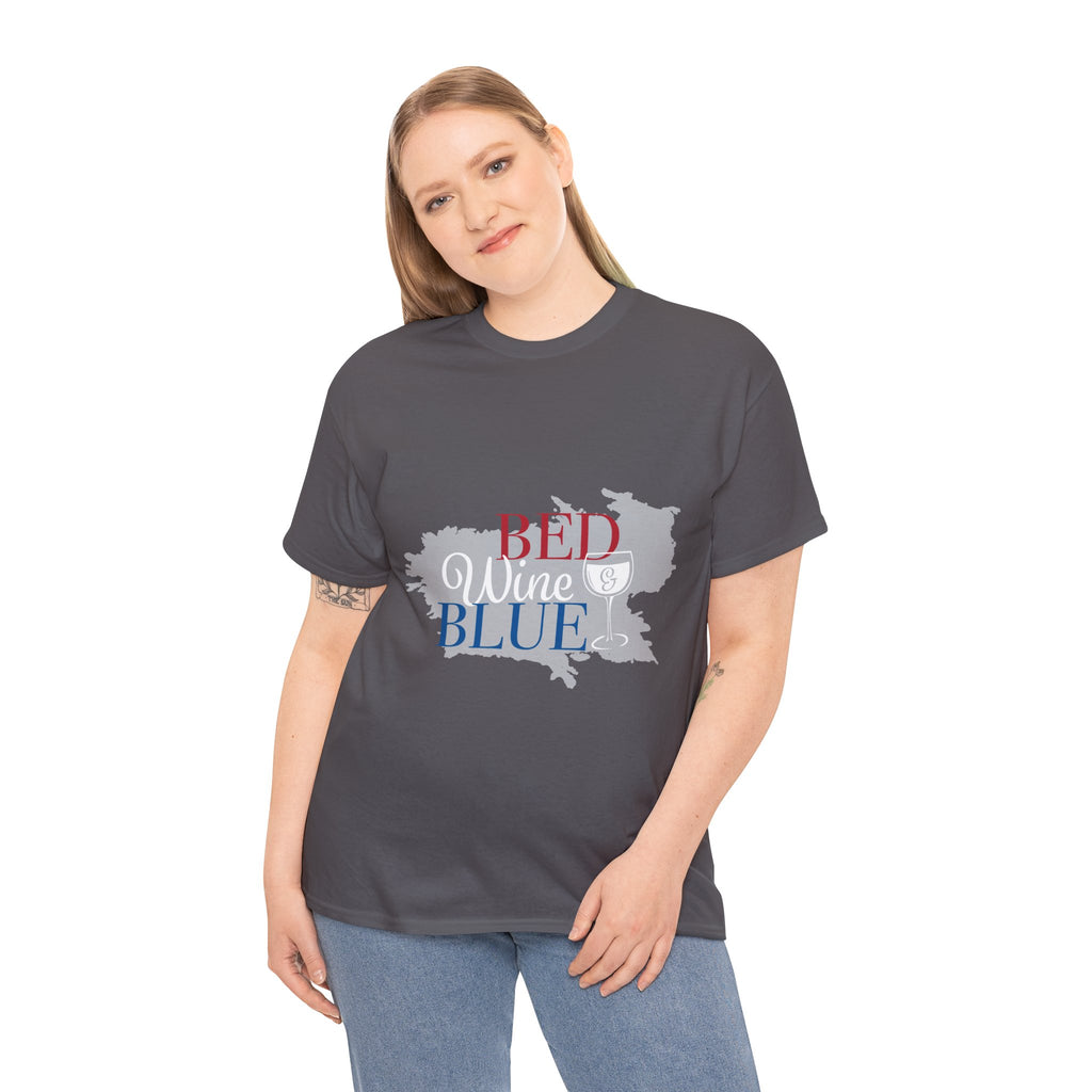T-Shirt — "Red Wine Blue" Patriotic Wine Lover Graphic Tee