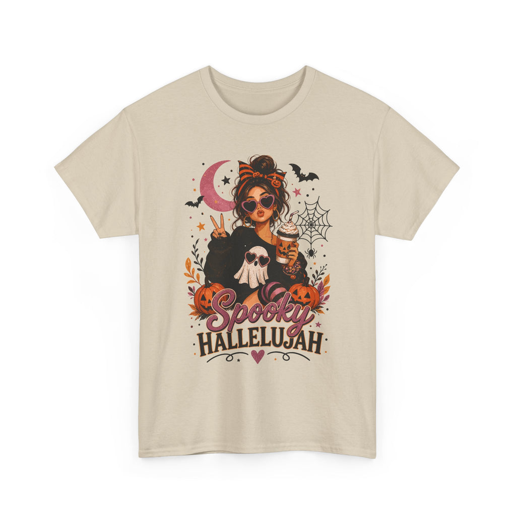 Spooky Hallelujah Halloween Tee — Witchy Pumpkin Graphic T-Shirt