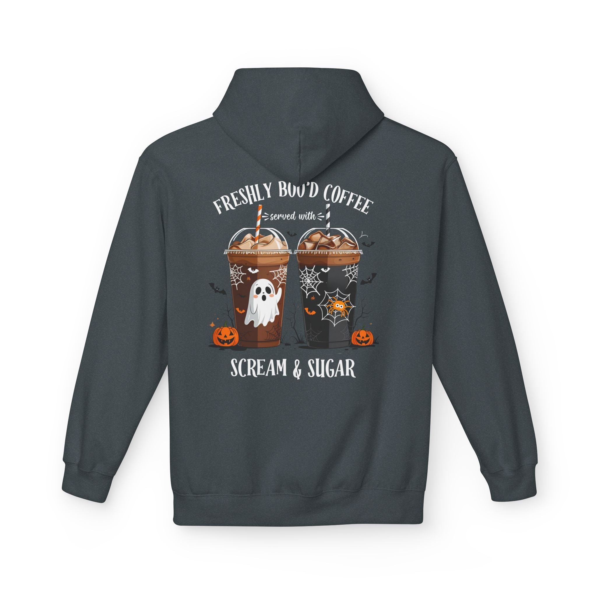 Halloween Coffee Hoodie - "Freshly Brew'd Coffee" Scream & Sugar Graphic