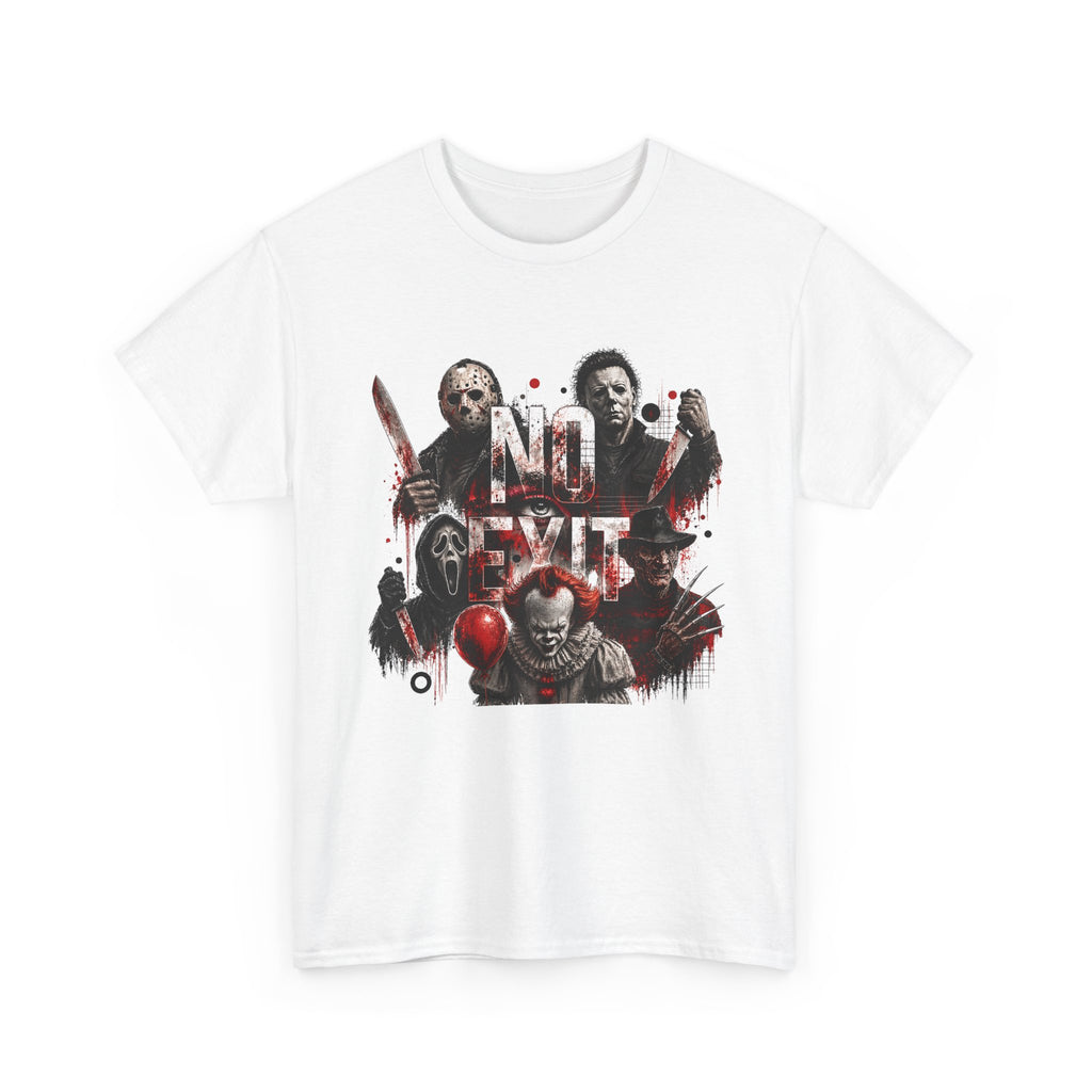 Horror Icons "No Exit" Graphic Tee — Retro Slasher Movie T-Shirt