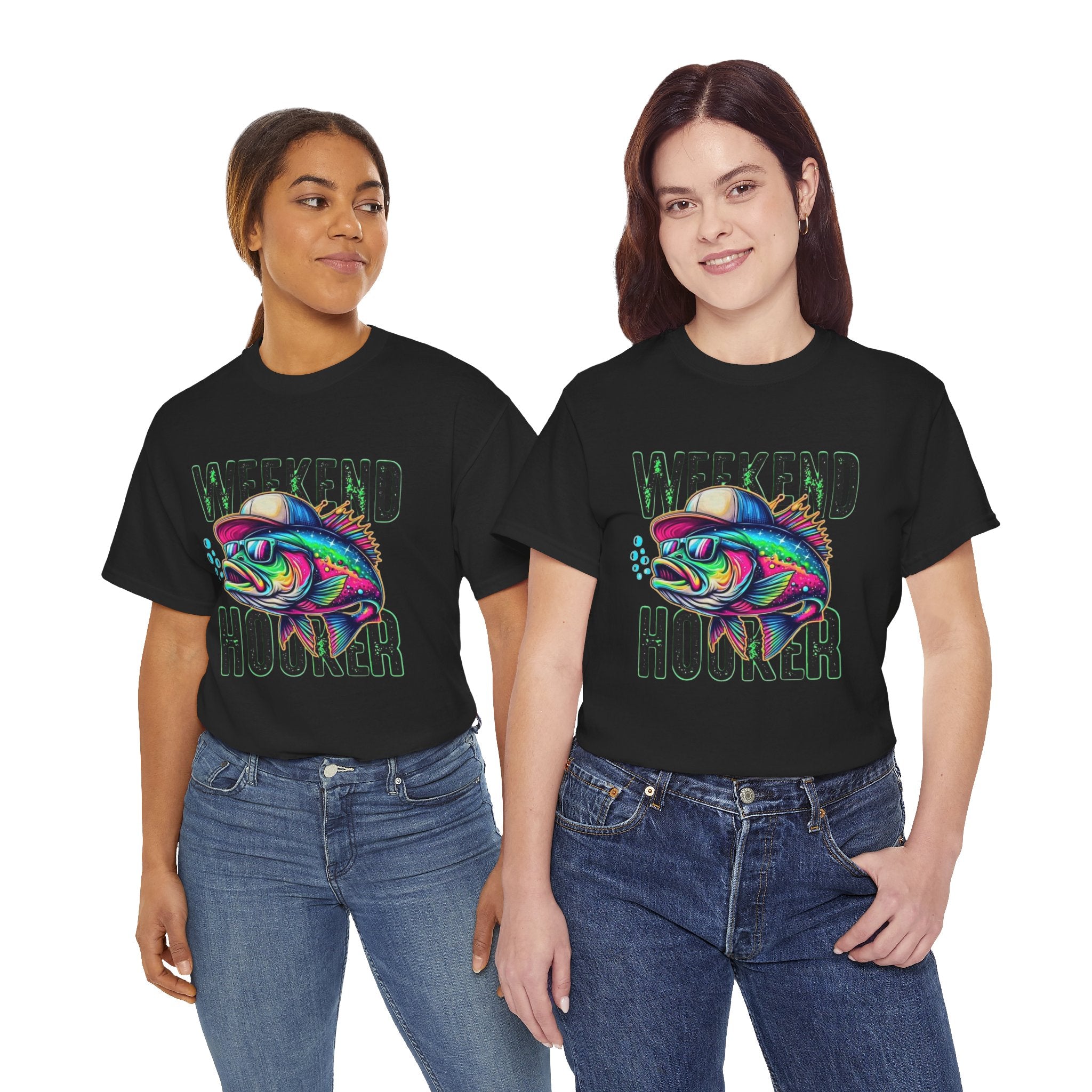 Weekend Hooker Fishing Tee — Colorful Fish Graphic Shirt