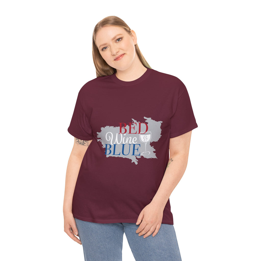 T-Shirt — "Red Wine Blue" Patriotic Wine Lover Graphic Tee