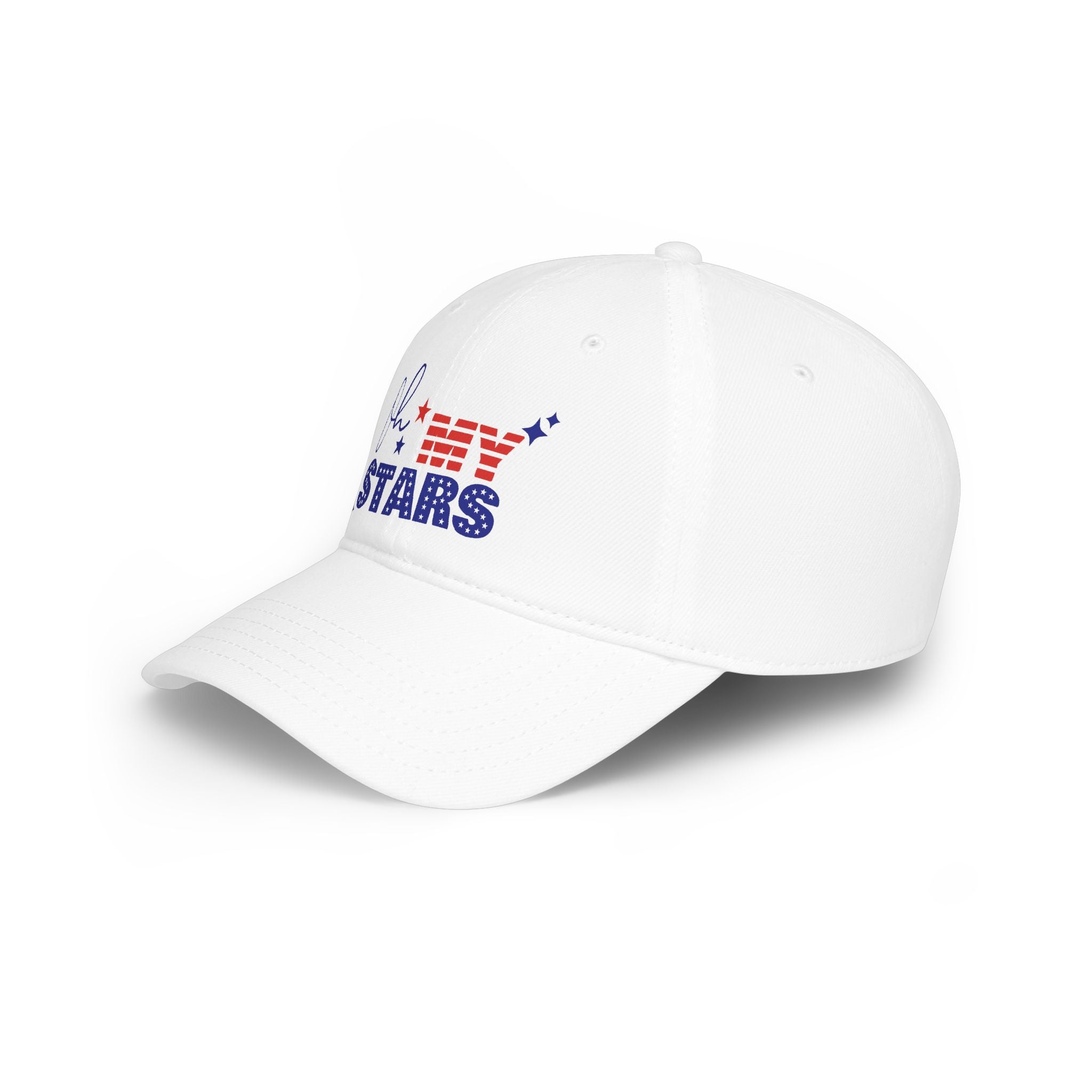 Oh Stars Red Baseball Cap — Retro Sparkle Logo Dad Hat