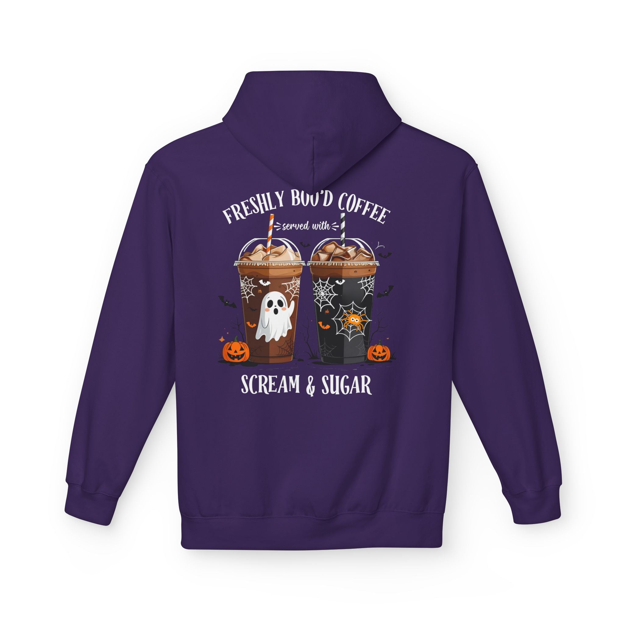 Halloween Coffee Hoodie - "Freshly Brew'd Coffee" Scream & Sugar Graphic