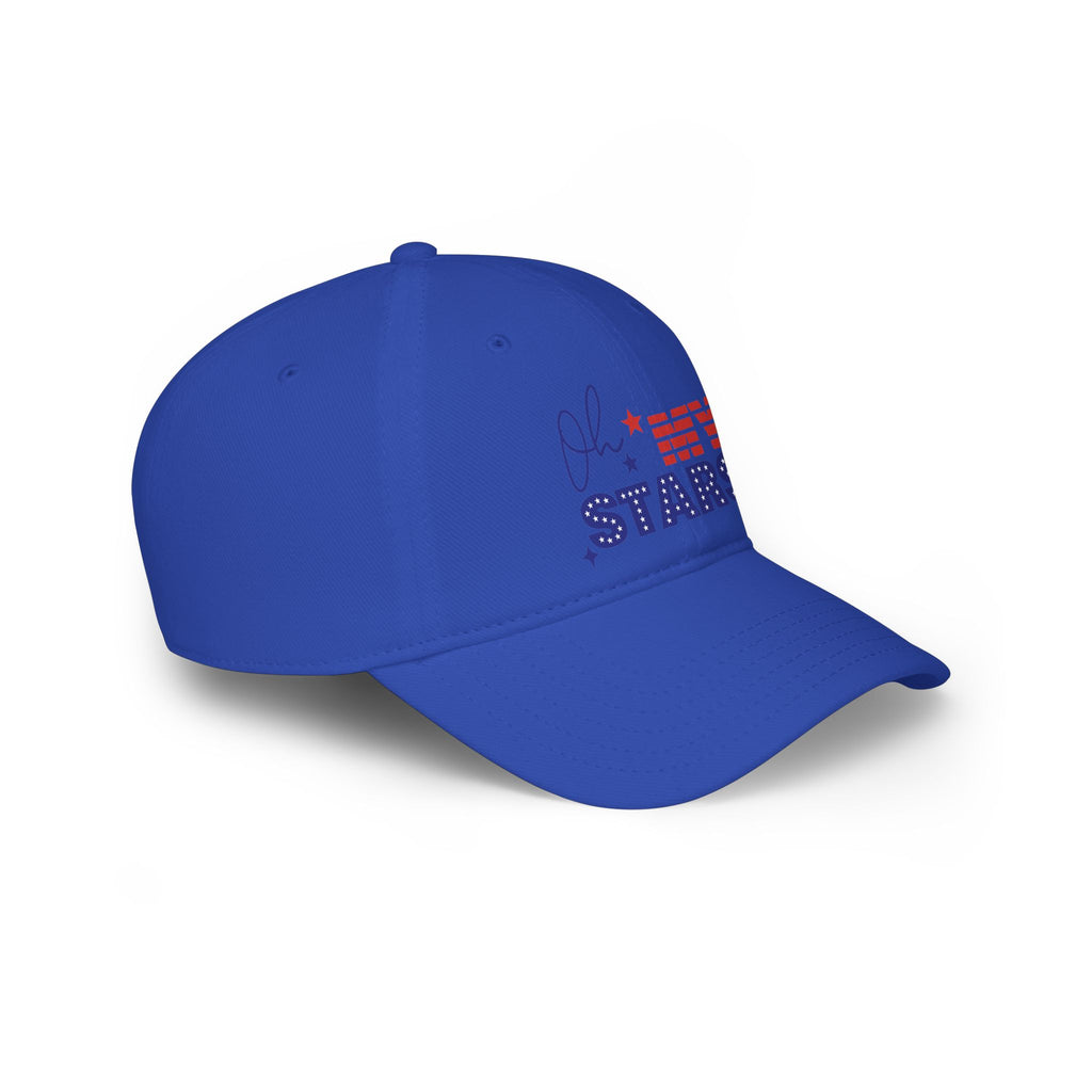 Oh Stars Red Baseball Cap — Retro Sparkle Logo Dad Hat