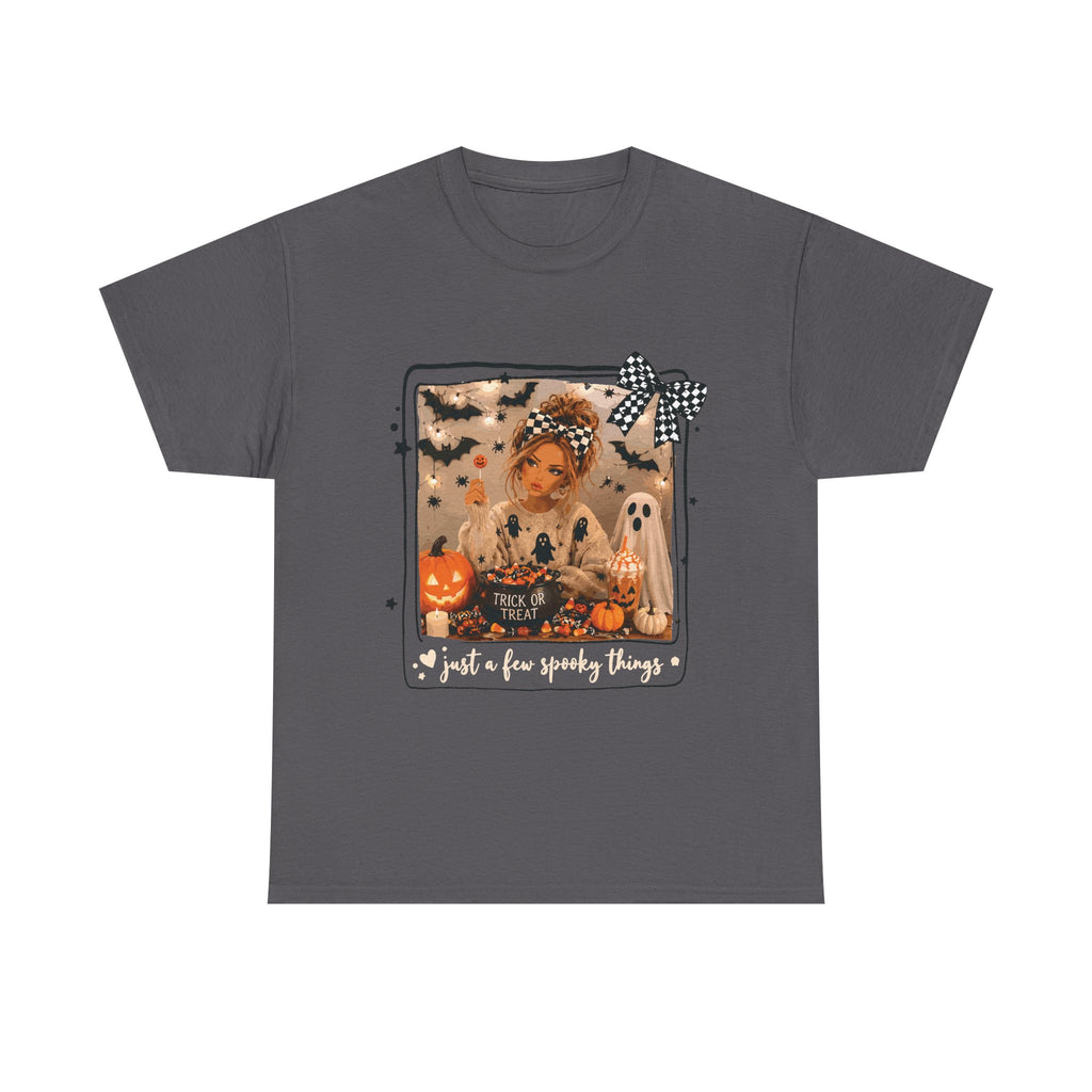 Halloween Graphic Tee — "Just a Few Spooky Things" Pumpkin & Ghost Design