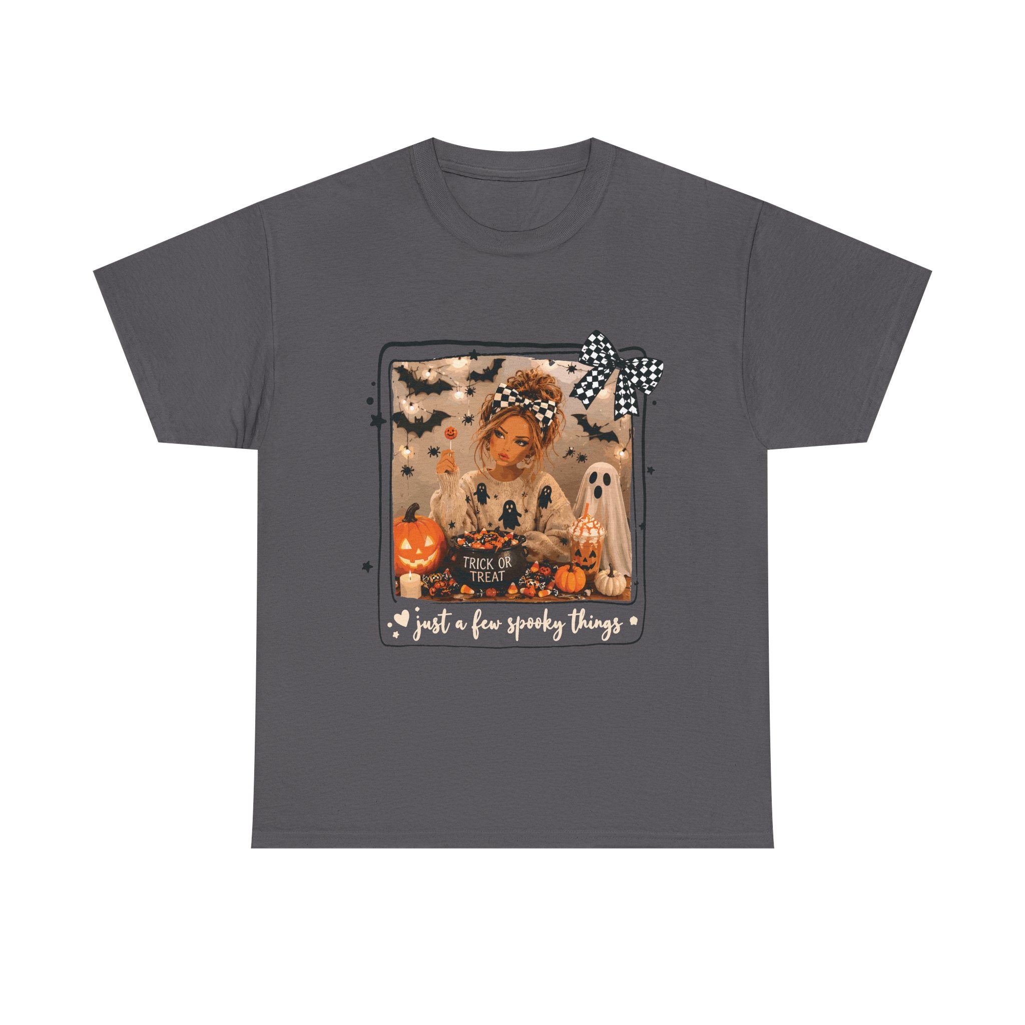 Halloween Graphic Tee — "Just a Few Spooky Things" Pumpkin & Ghost Design