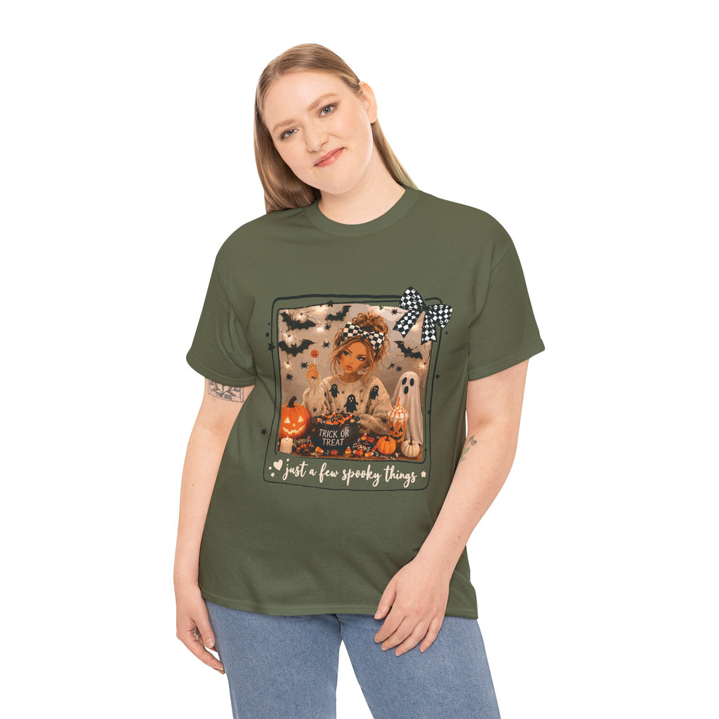 Halloween Graphic Tee — "Just a Few Spooky Things" Pumpkin & Ghost Design