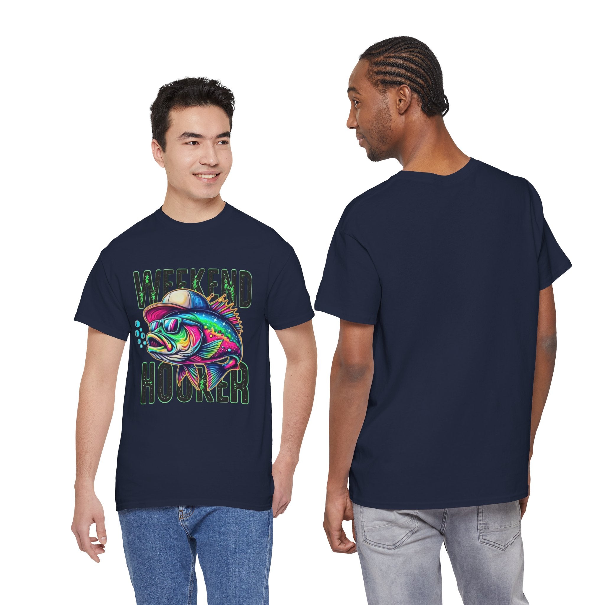 Weekend Hooker Fishing Tee — Colorful Fish Graphic Shirt