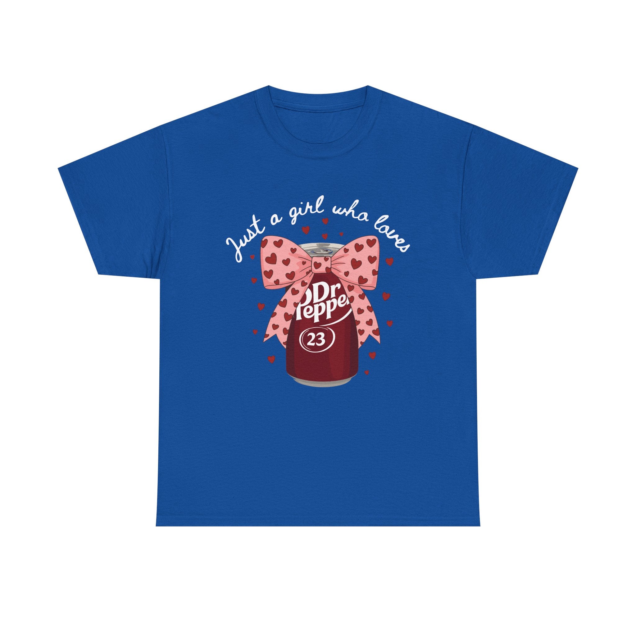 Dr Pepper 23 Tee — "Just a Girl Who Loves" Cute Soda Bow T-Shirt