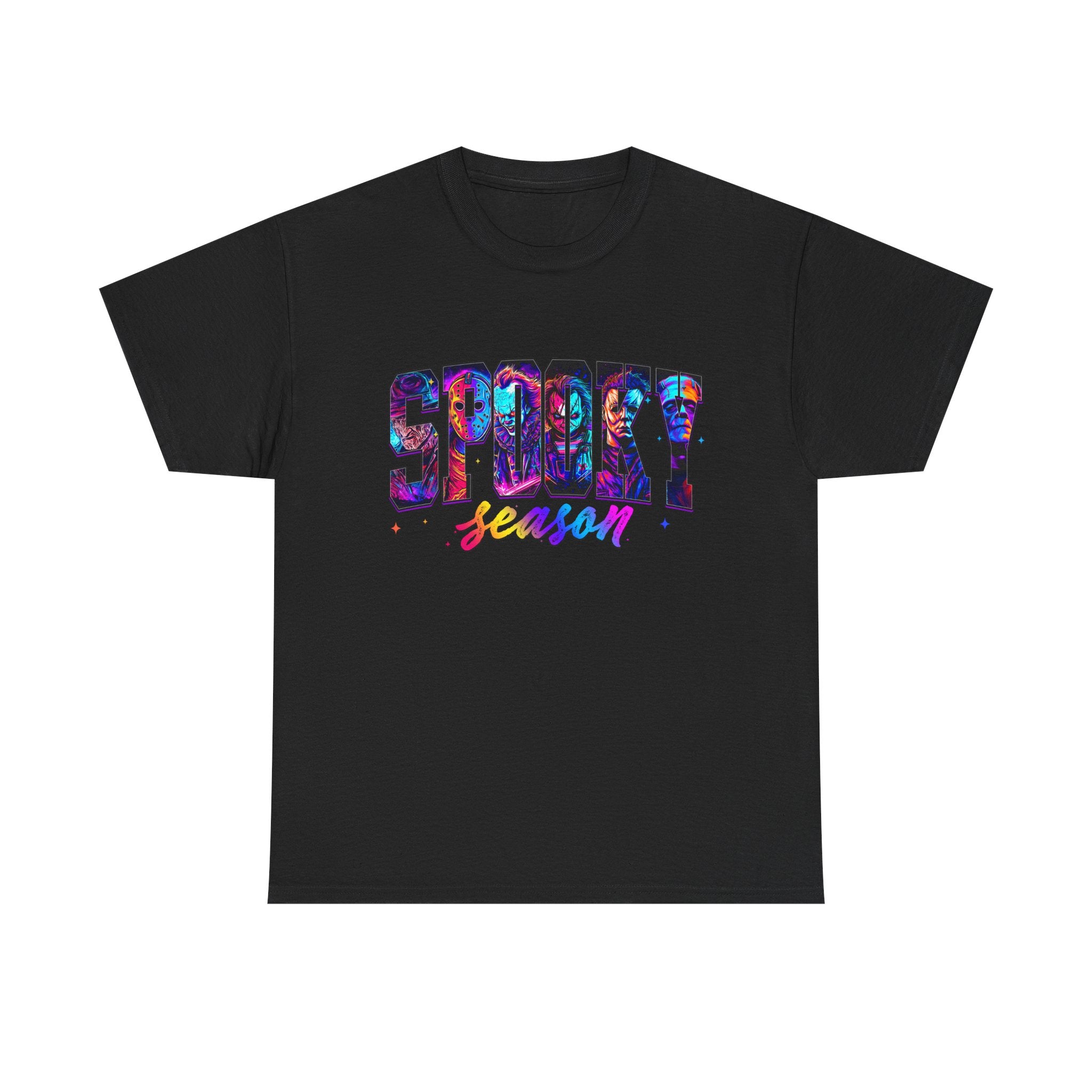 Spooky Season Graphic Tee — Colorful Halloween Shirt