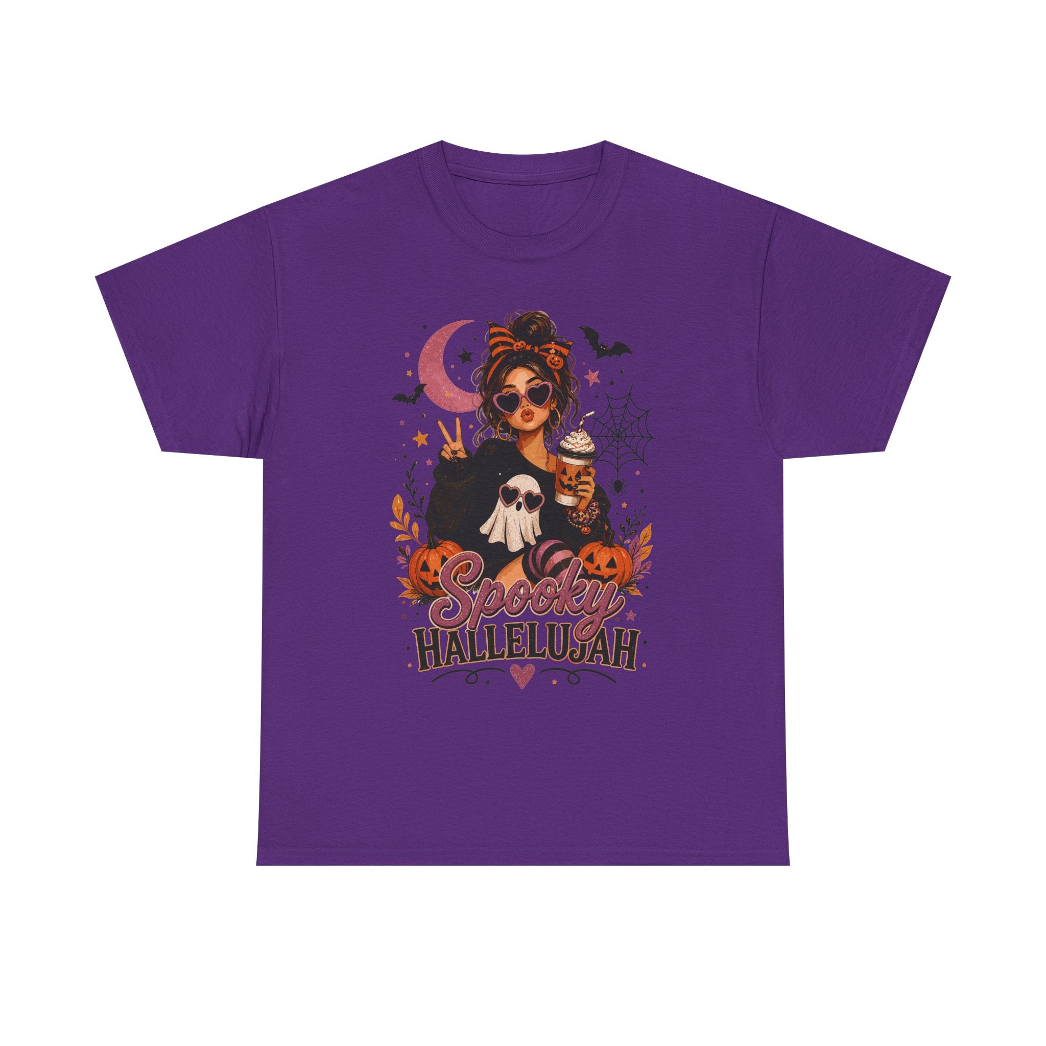 Spooky Hallelujah Halloween Tee — Witchy Pumpkin Graphic T-Shirt