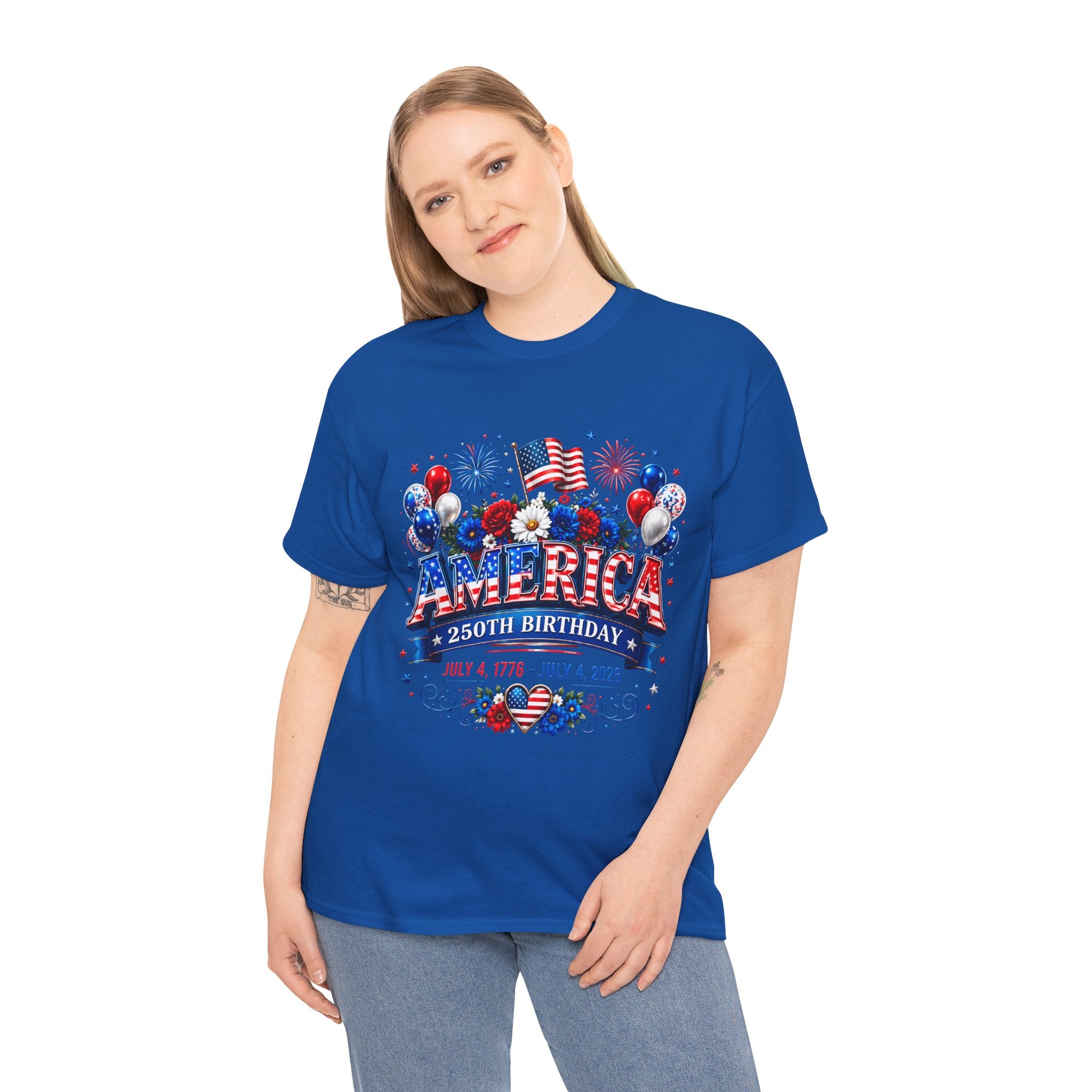 America 250th Birthday T-Shirt — July 4th 1776–2026 Patriotic Tee
