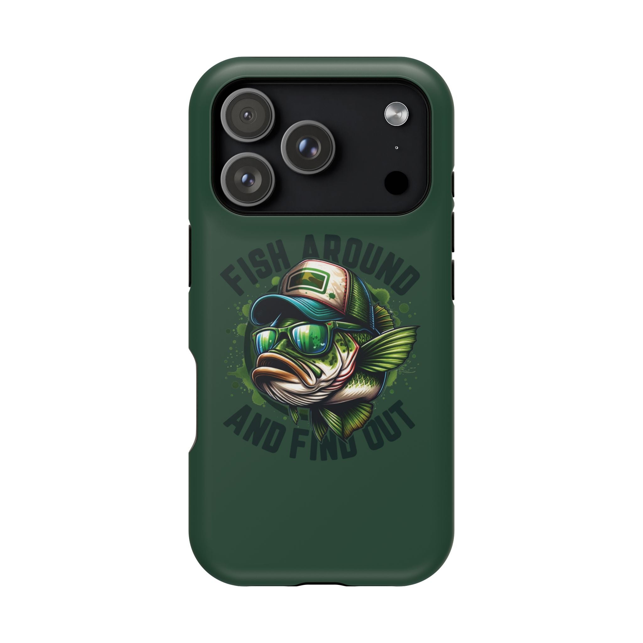 Fishing Phone Case — "Fish Around and Find Out" Magnetic Impact-Resistant Cover