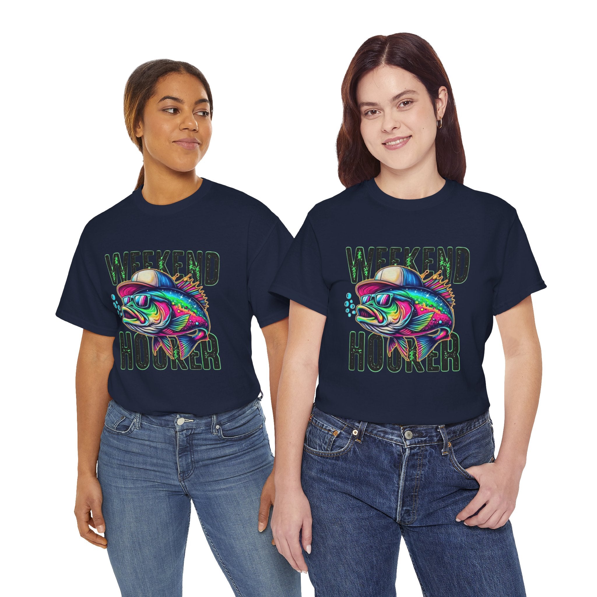 Weekend Hooker Fishing Tee — Colorful Fish Graphic Shirt