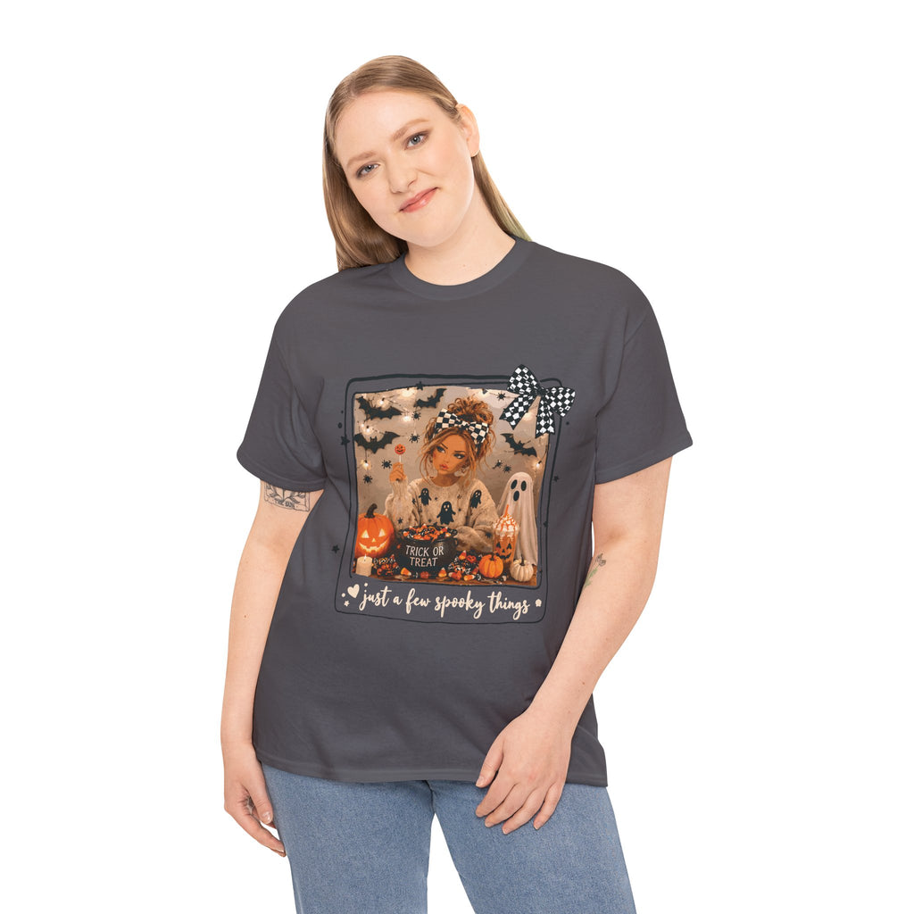 Halloween Graphic Tee — "Just a Few Spooky Things" Pumpkin & Ghost Design