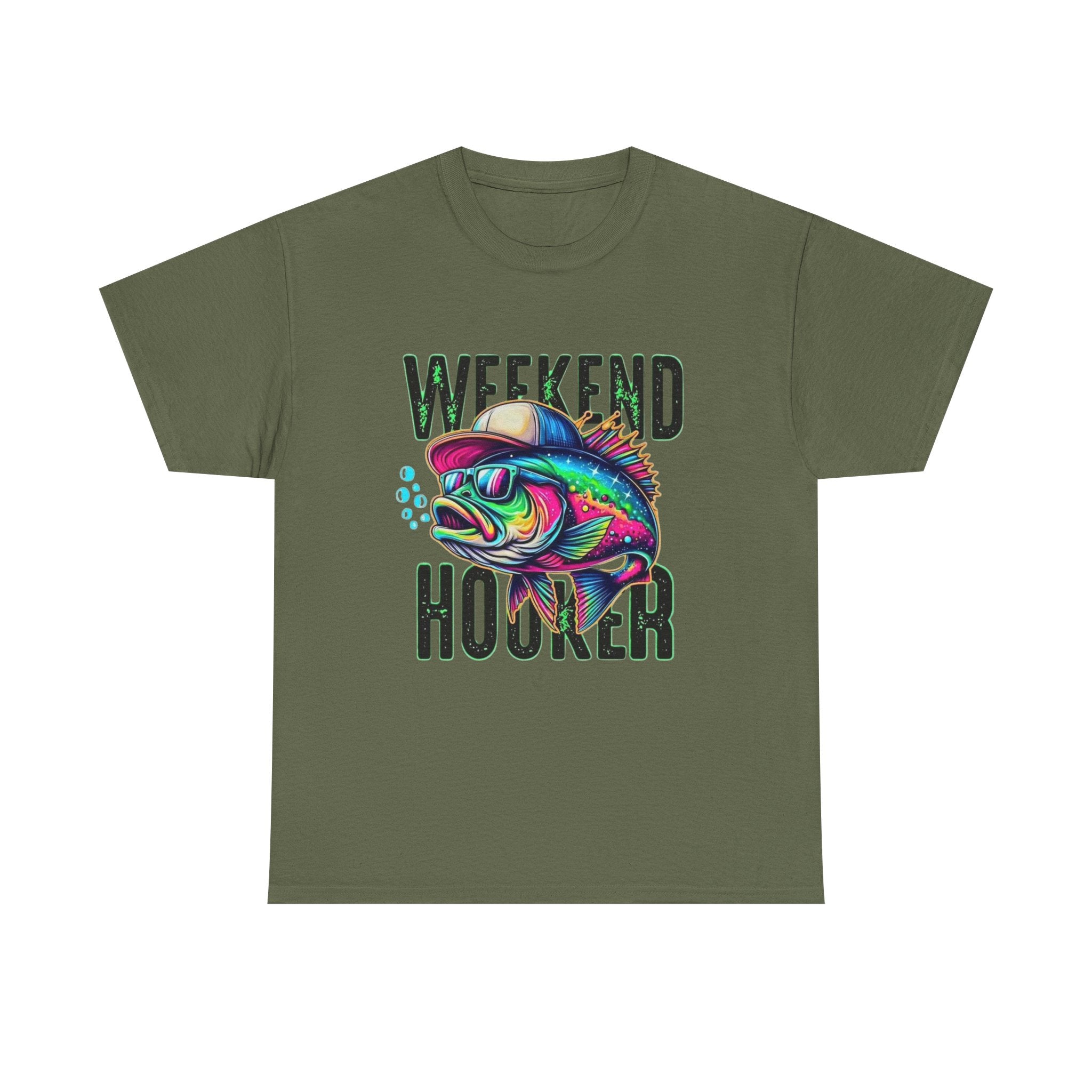 Weekend Hooker Fishing Tee — Colorful Fish Graphic Shirt
