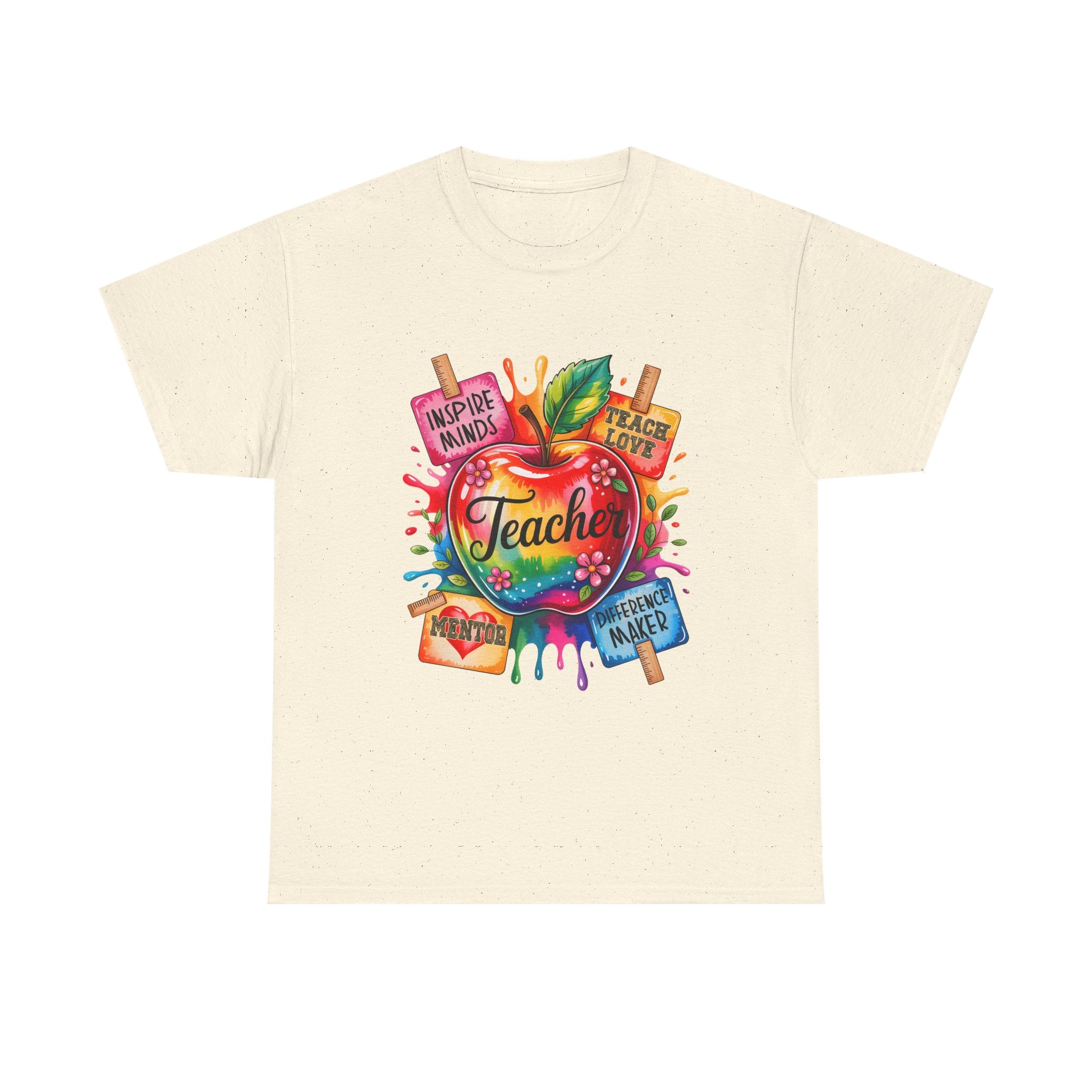 Colorful Apple Teacher T‑Shirt – Inspire Minds | Back to School Gift