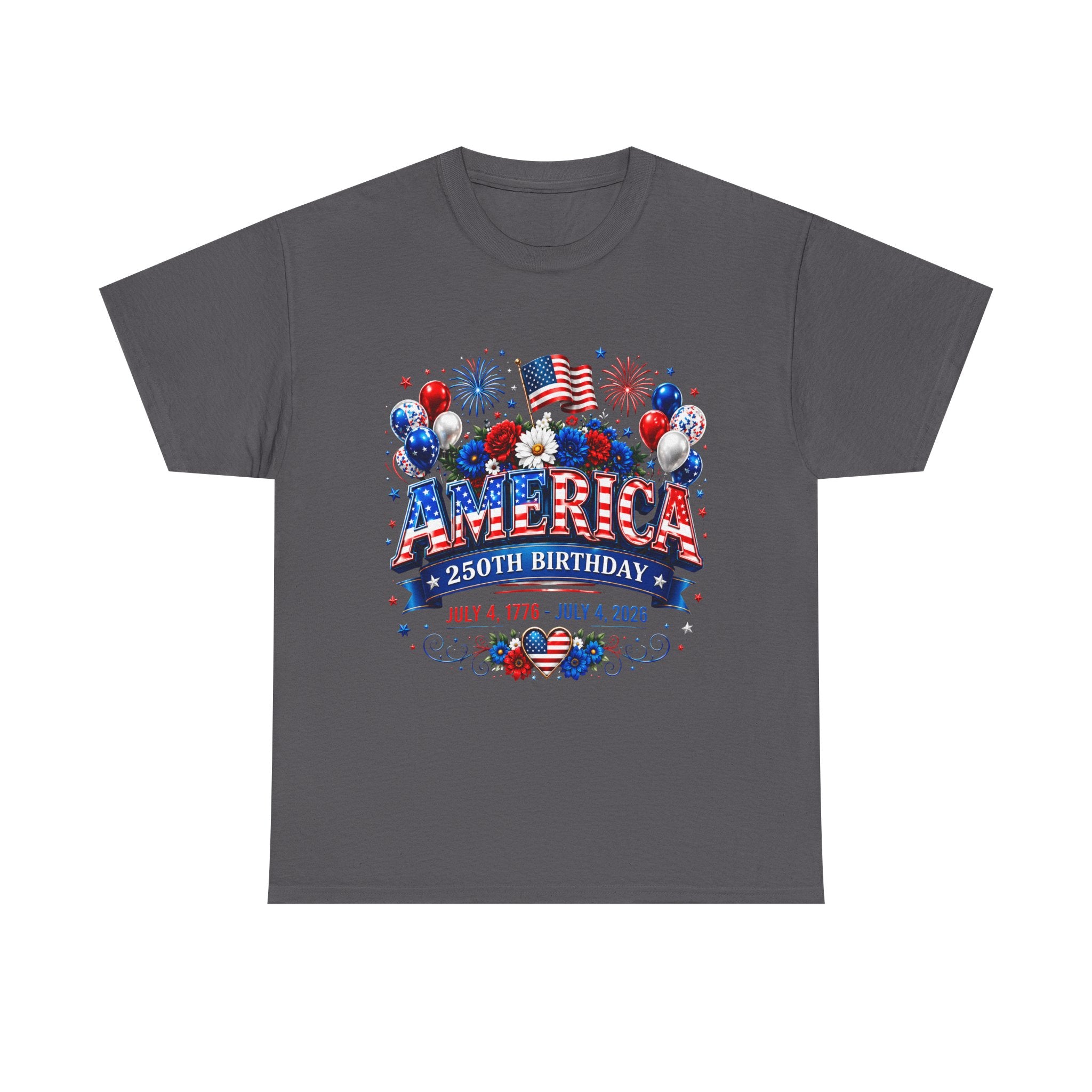 America 250th Birthday T-Shirt — July 4th 1776–2026 Patriotic Tee