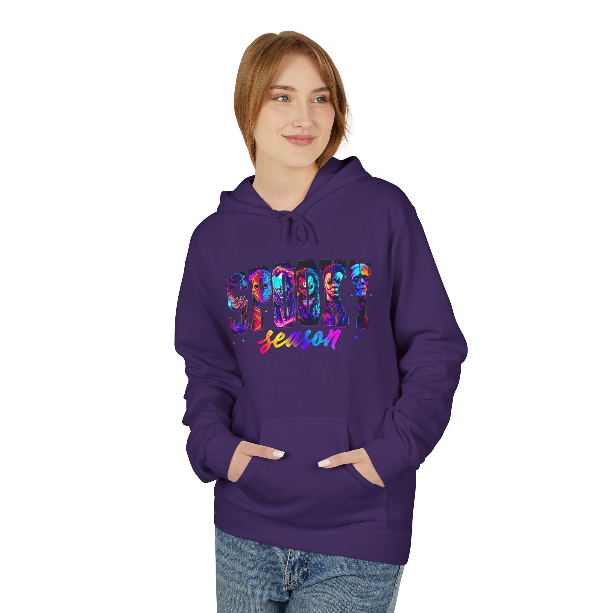 Spooky Season Hoodie — Colorful Halloween Graphic Pullover