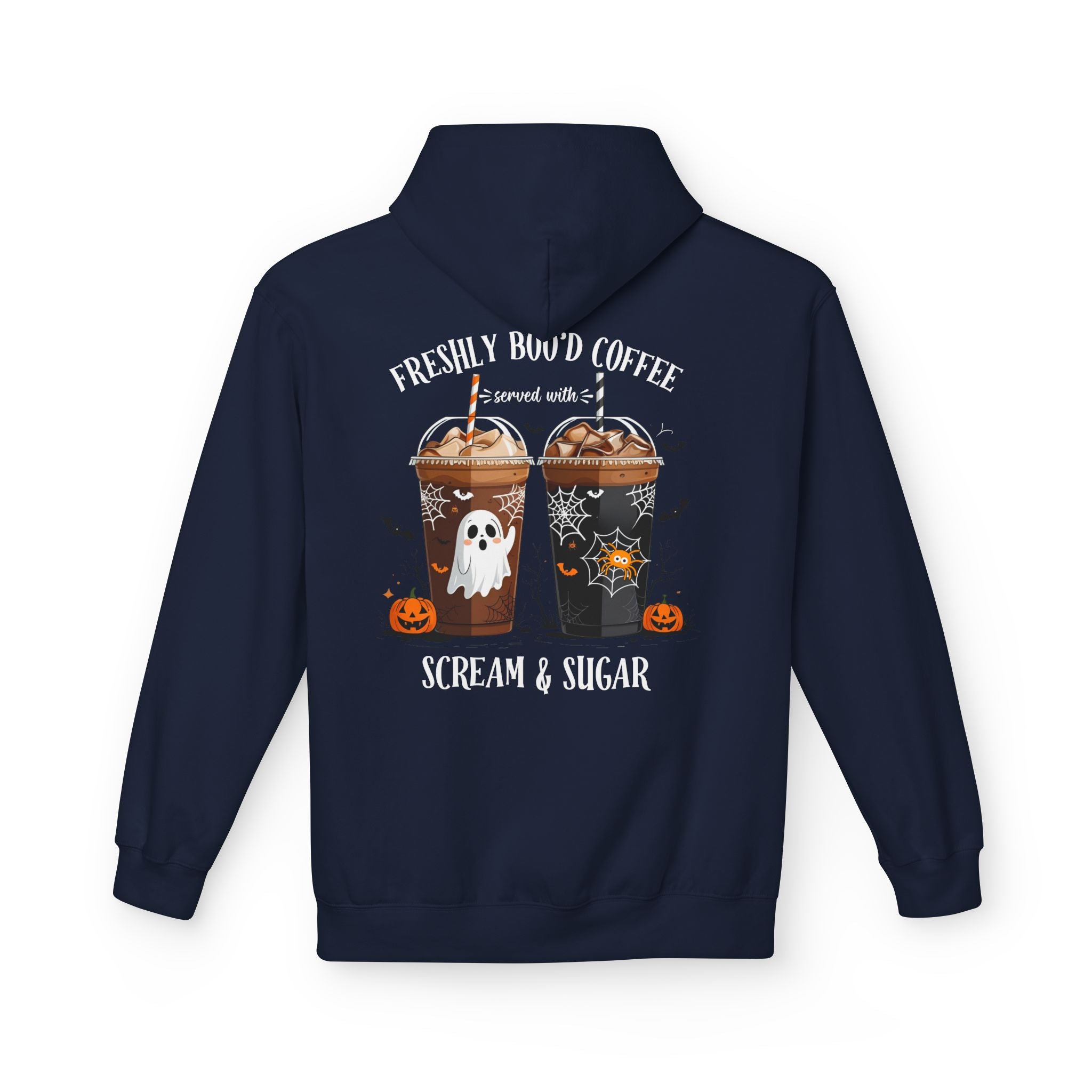 Halloween Coffee Hoodie - "Freshly Brew'd Coffee" Scream & Sugar Graphic
