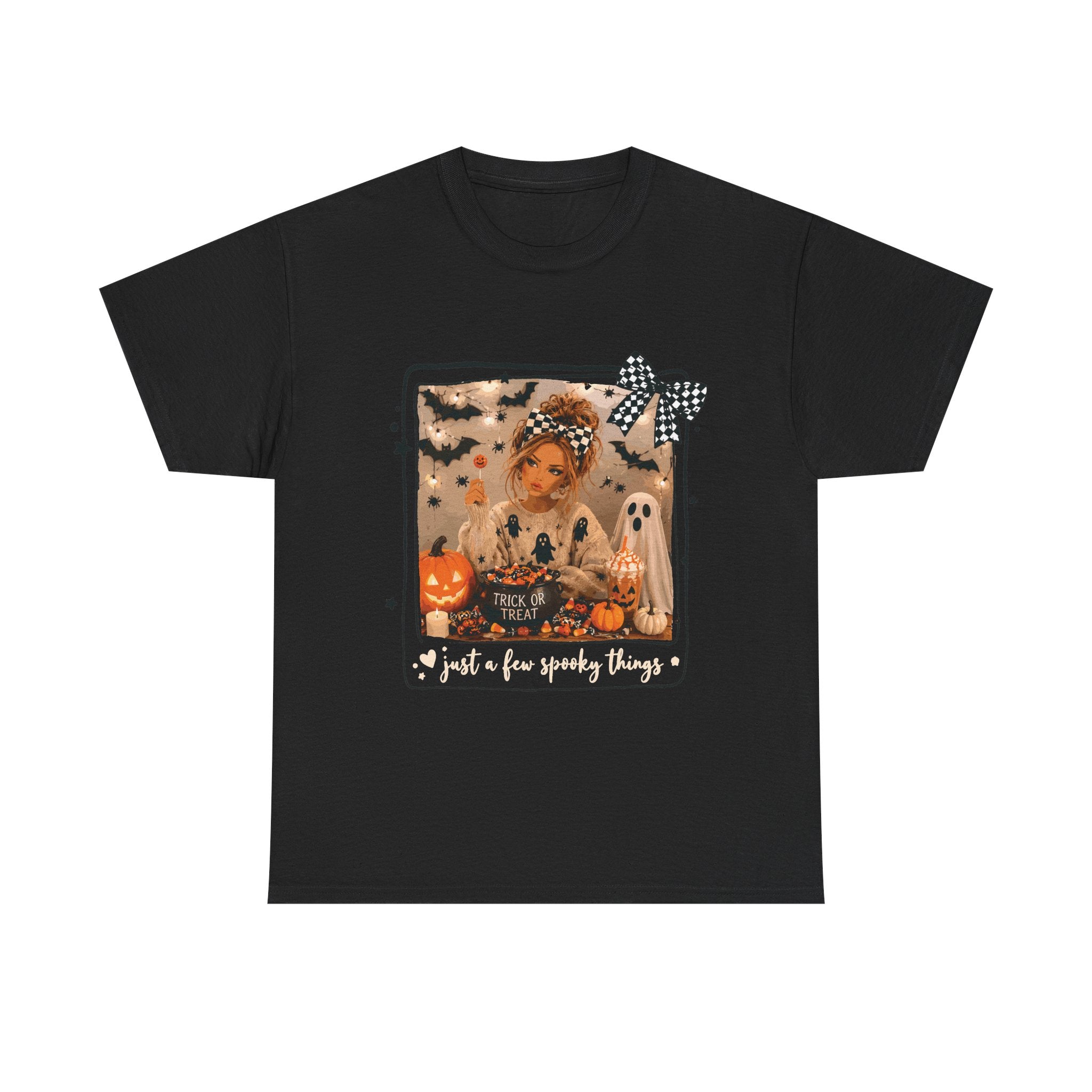 Halloween Graphic Tee — "Just a Few Spooky Things" Pumpkin & Ghost Design
