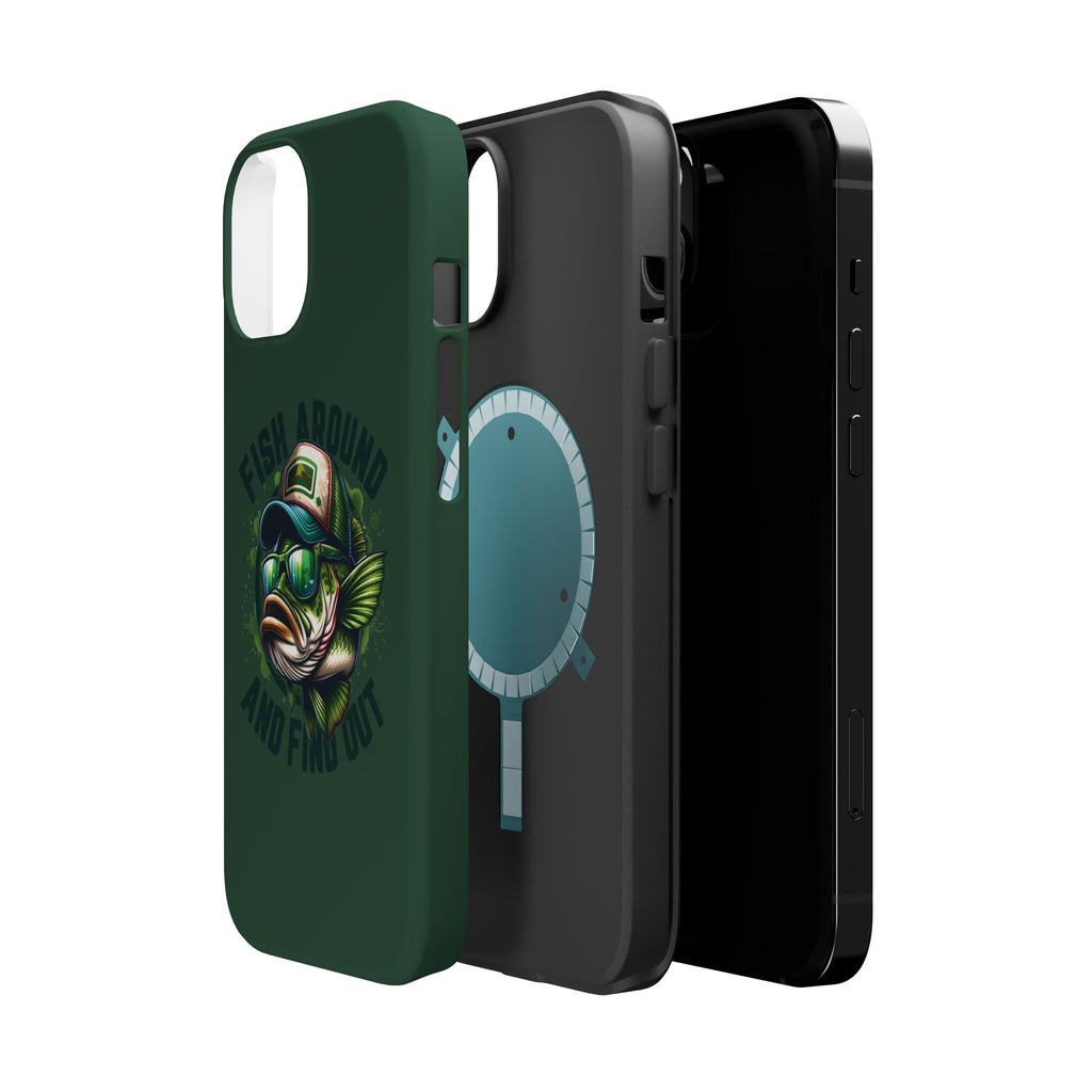 Fishing Phone Case — "Fish Around and Find Out" Magnetic Impact-Resistant Cover