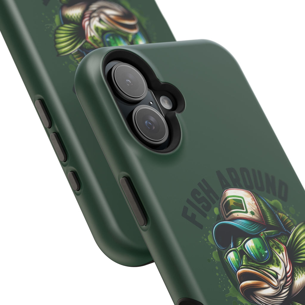 Fishing Phone Case — "Fish Around and Find Out" Magnetic Impact-Resistant Cover