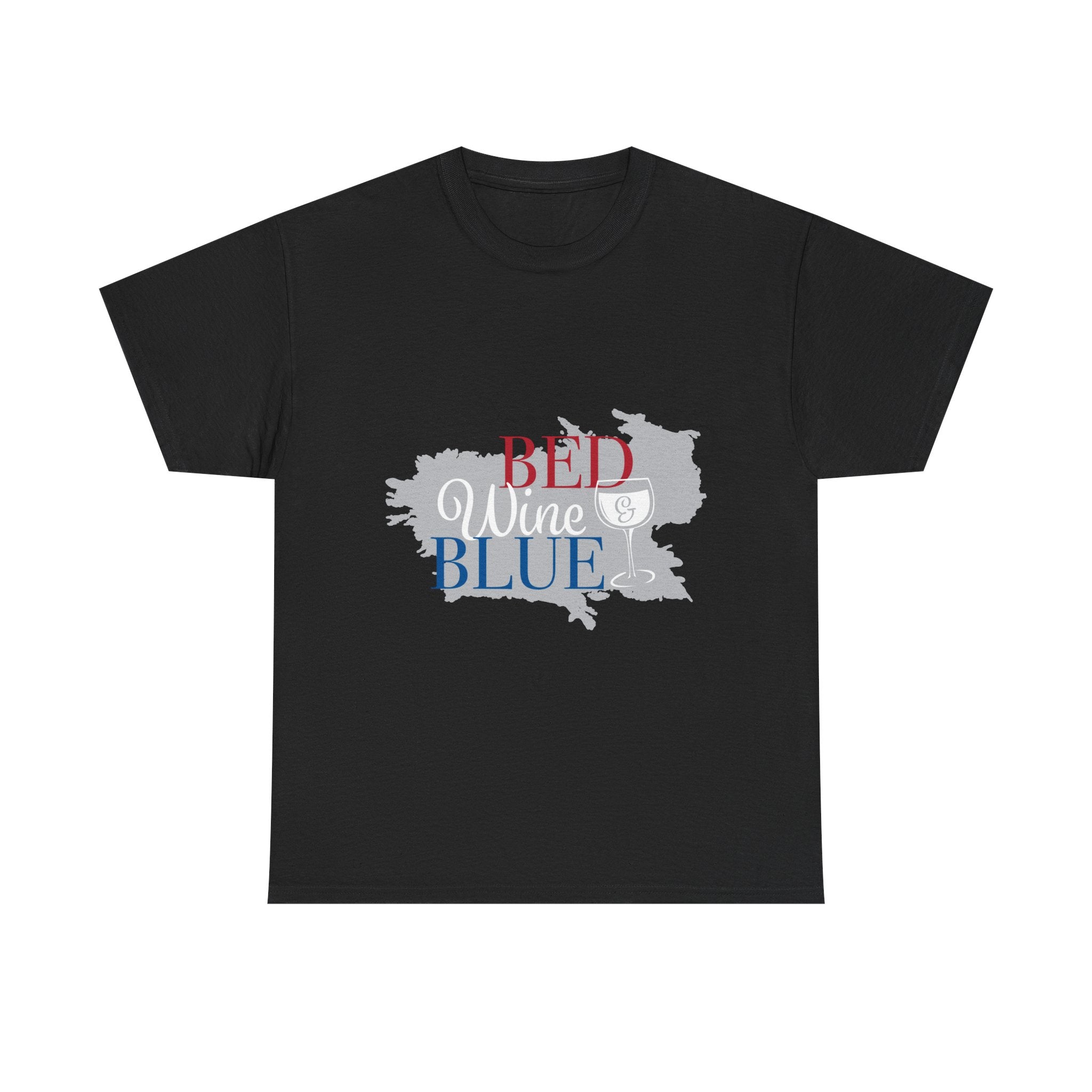 T-Shirt — "Red Wine Blue" Patriotic Wine Lover Graphic Tee