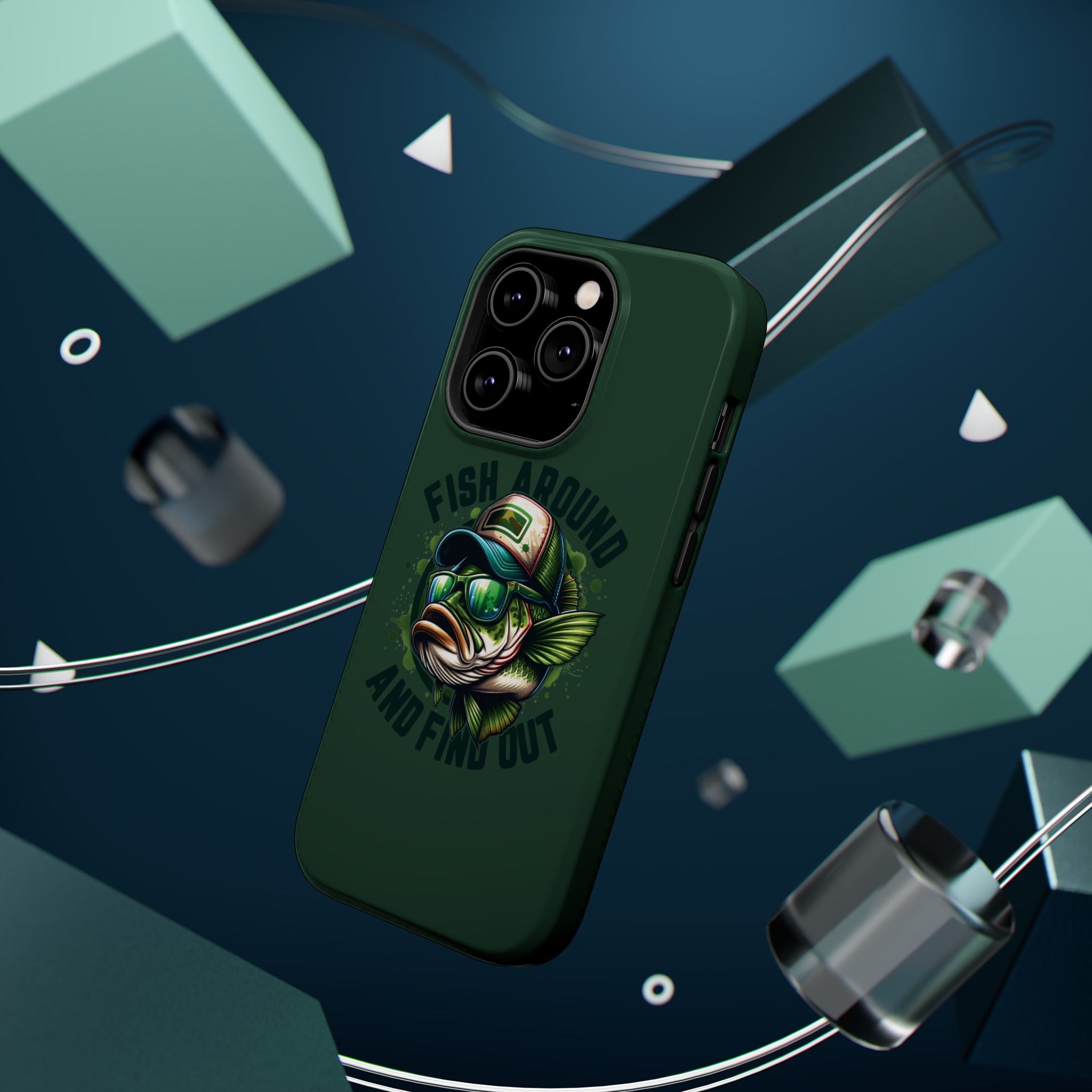 Fishing Phone Case — "Fish Around and Find Out" Magnetic Impact-Resistant Cover