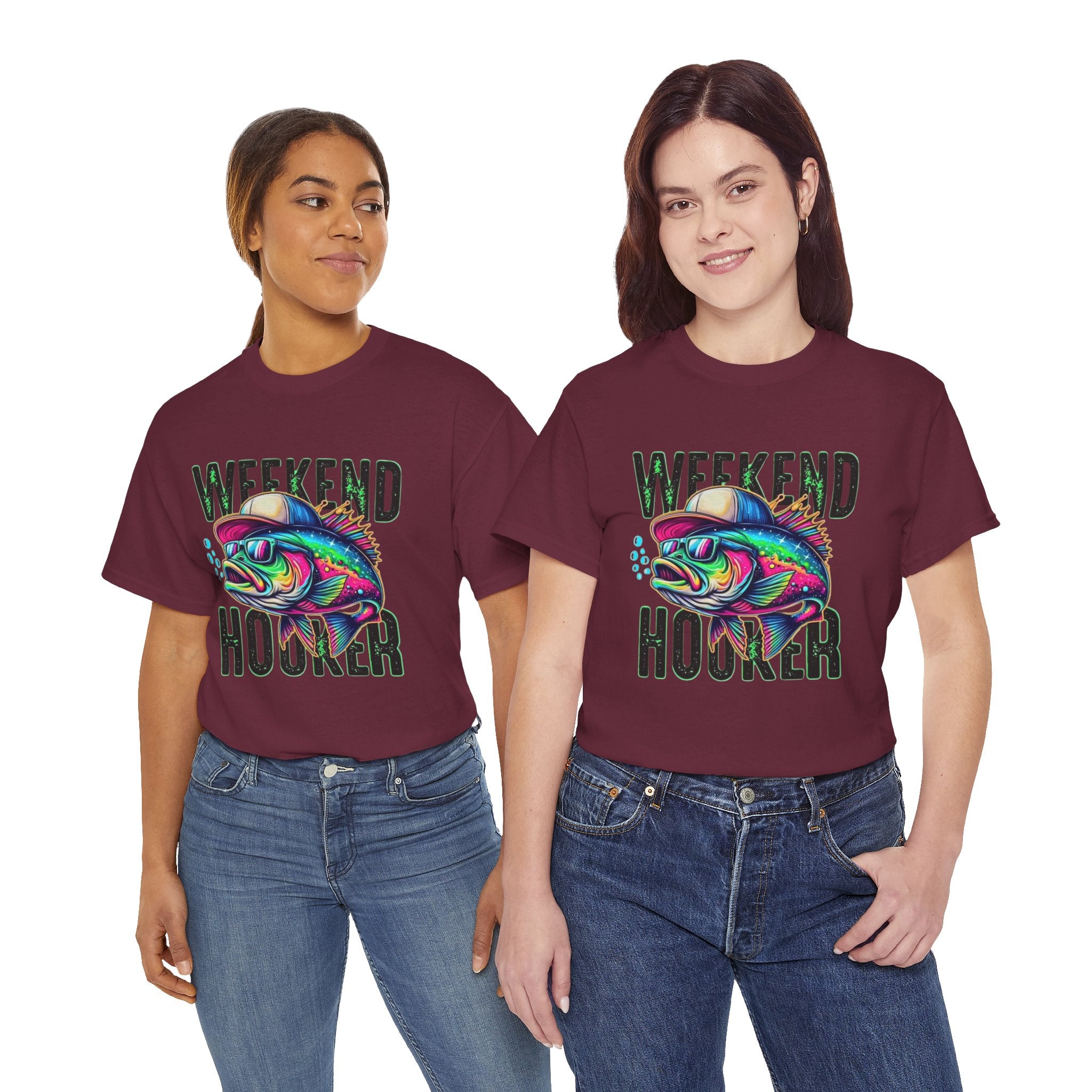 Weekend Hooker Fishing Tee — Colorful Fish Graphic Shirt