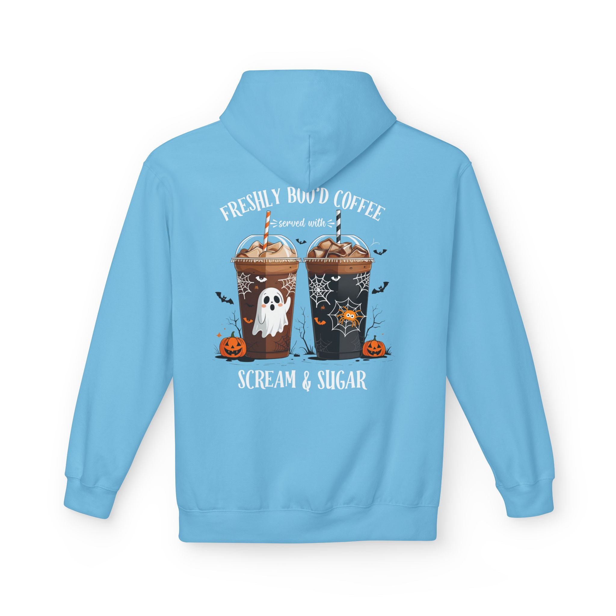 Halloween Coffee Hoodie - "Freshly Brew'd Coffee" Scream & Sugar Graphic