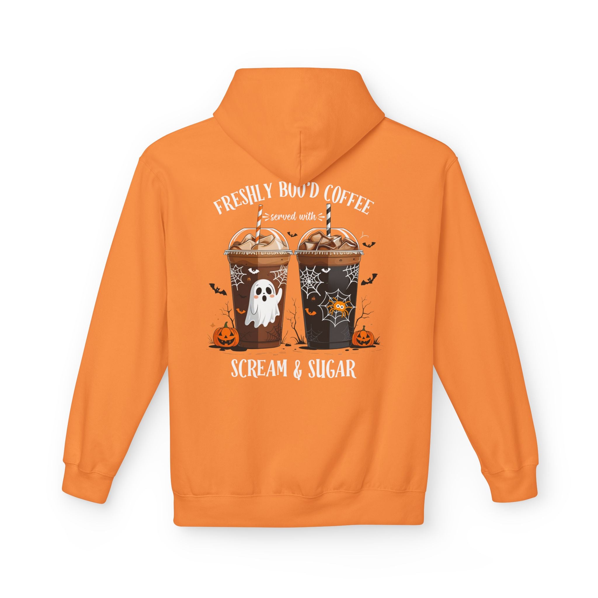 Halloween Coffee Hoodie - "Freshly Brew'd Coffee" Scream & Sugar Graphic