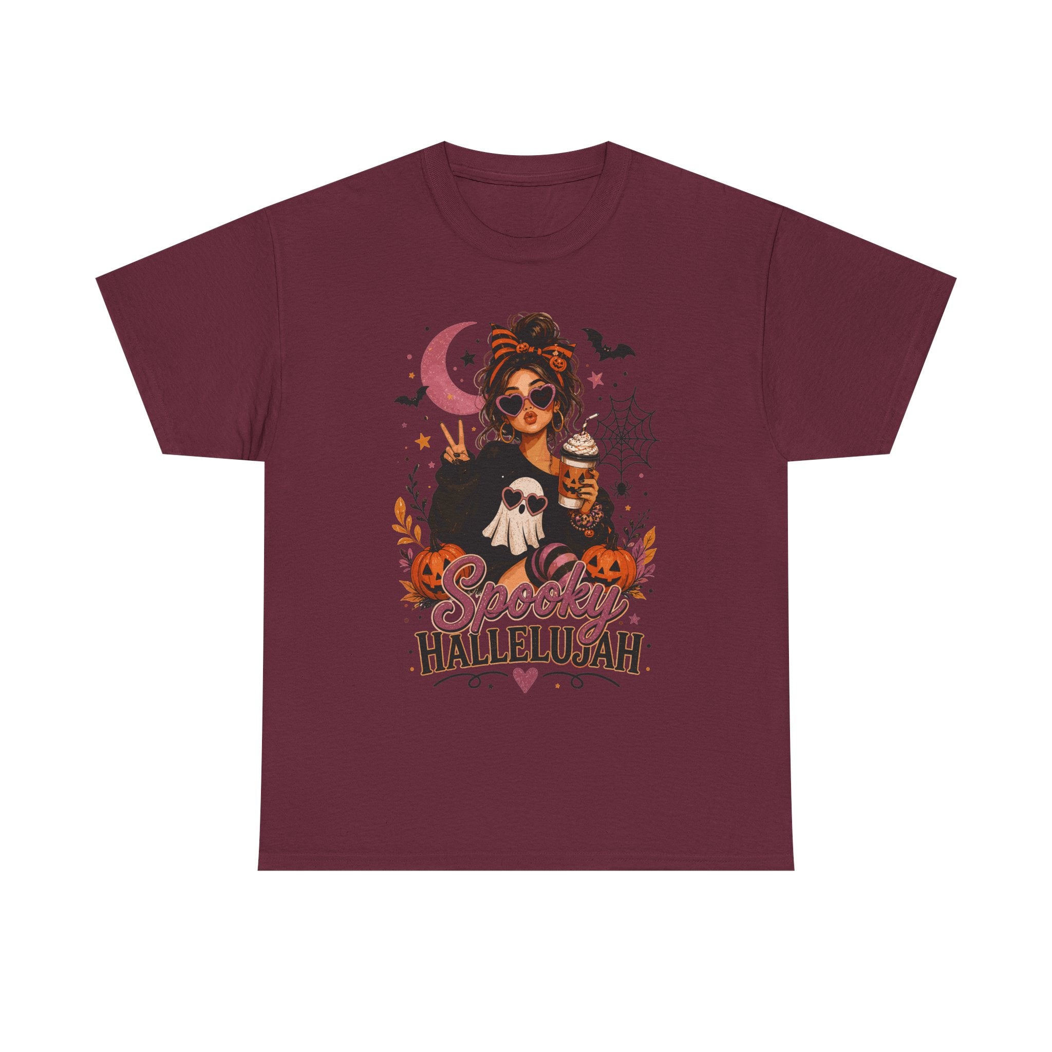 Spooky Hallelujah Halloween Tee — Witchy Pumpkin Graphic T-Shirt