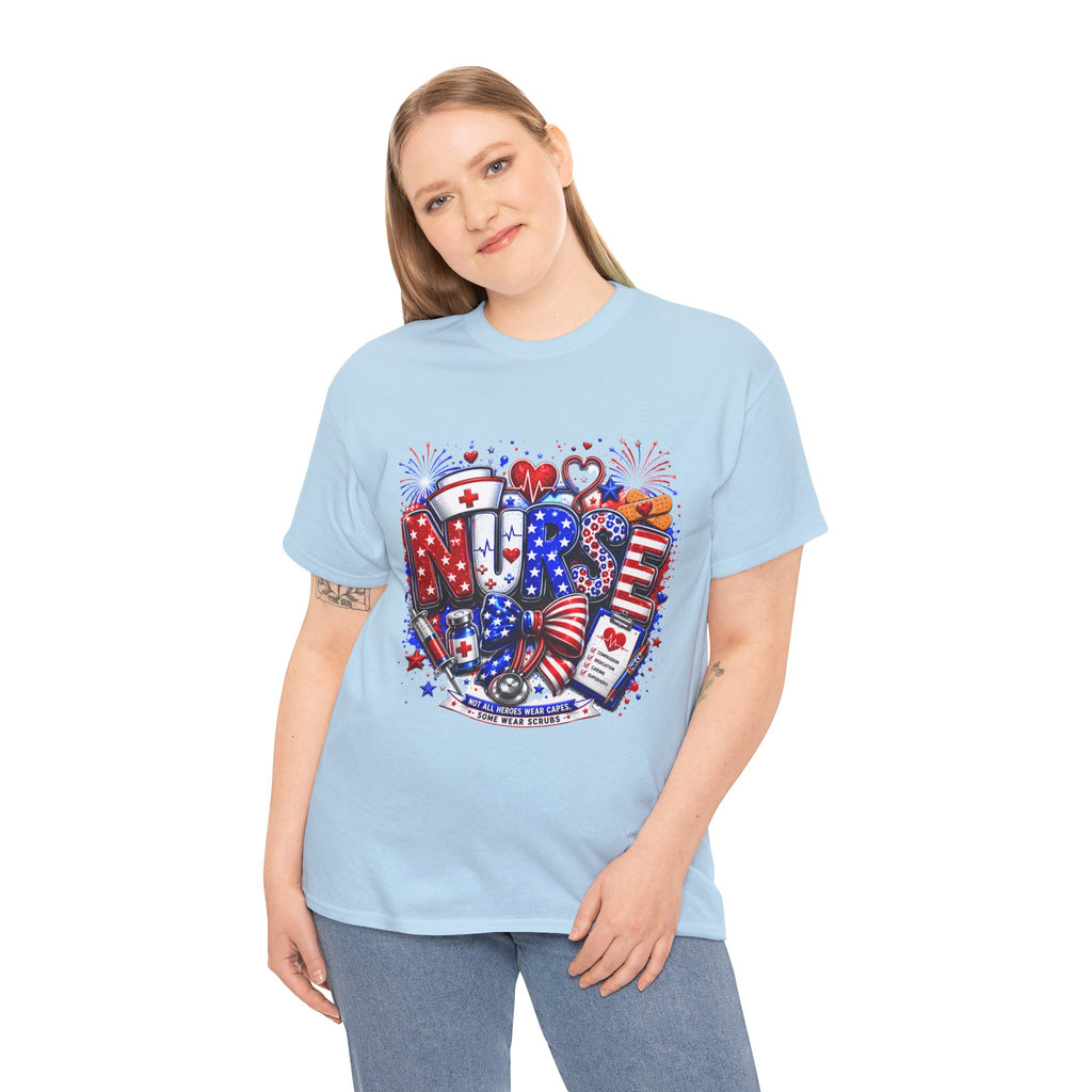 Nurse Heart Graphic Tee – Patriotic RN Appreciation T‑Shirt