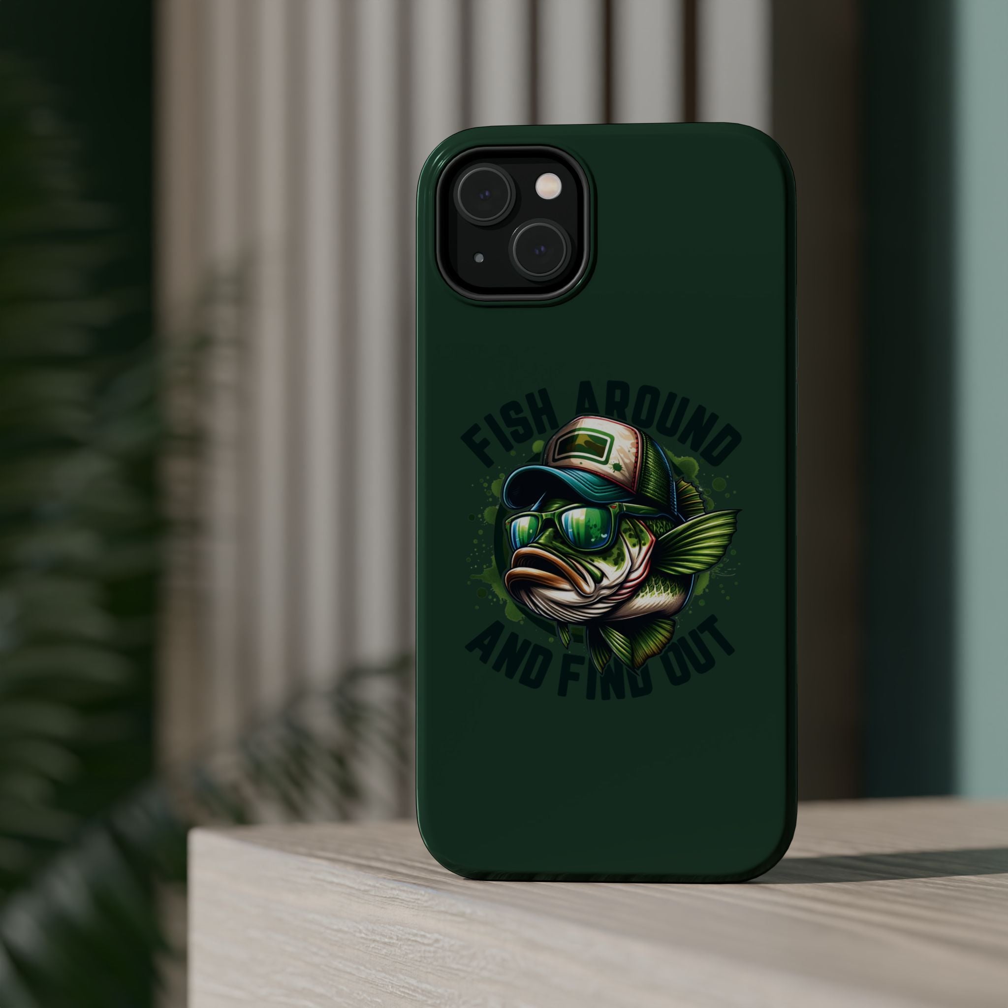 Fishing Phone Case — "Fish Around and Find Out" Magnetic Impact-Resistant Cover