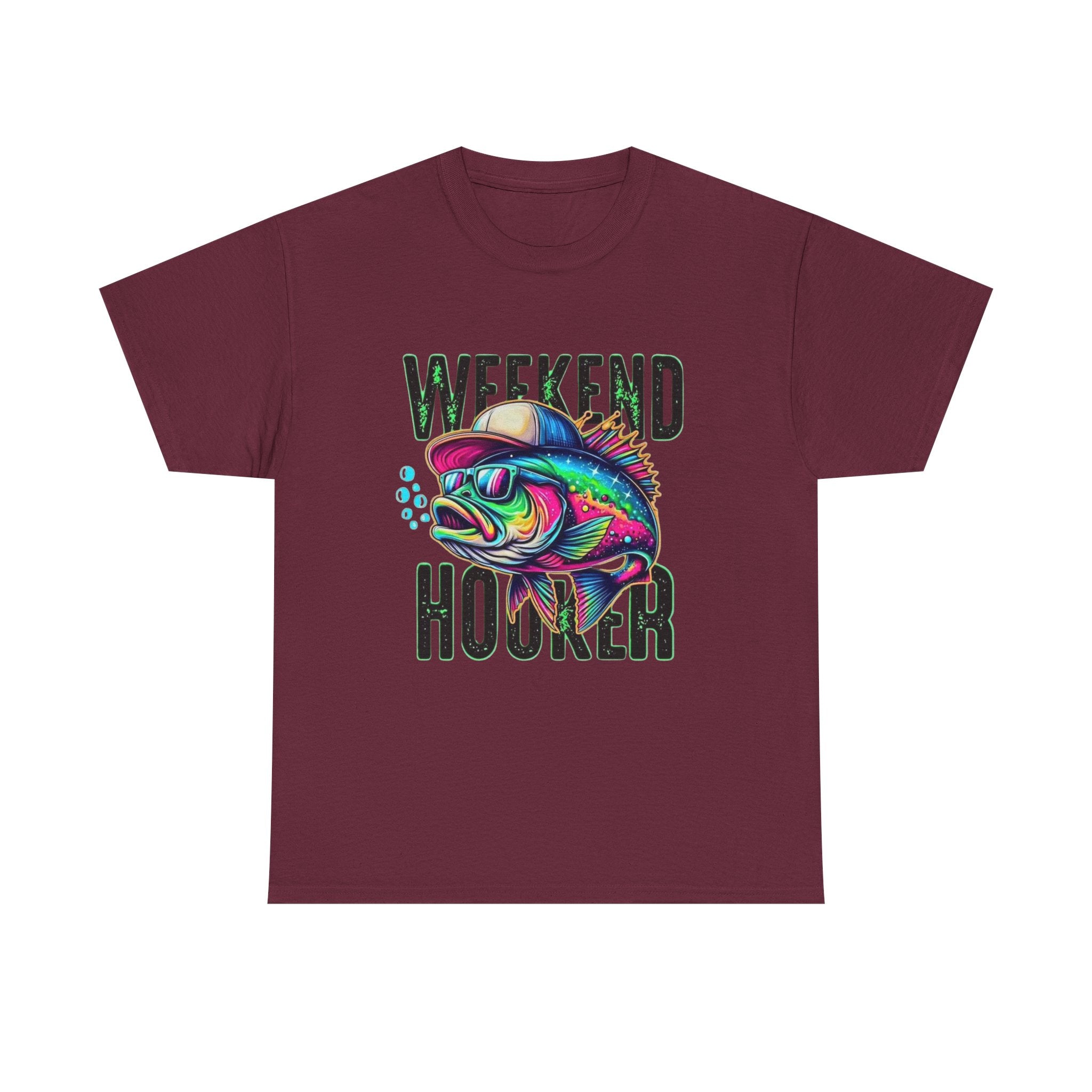 Weekend Hooker Fishing Tee — Colorful Fish Graphic Shirt