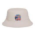 Patriotic Fireworks American Flag Bucket Hat — 4th of July USA Celebration Hat