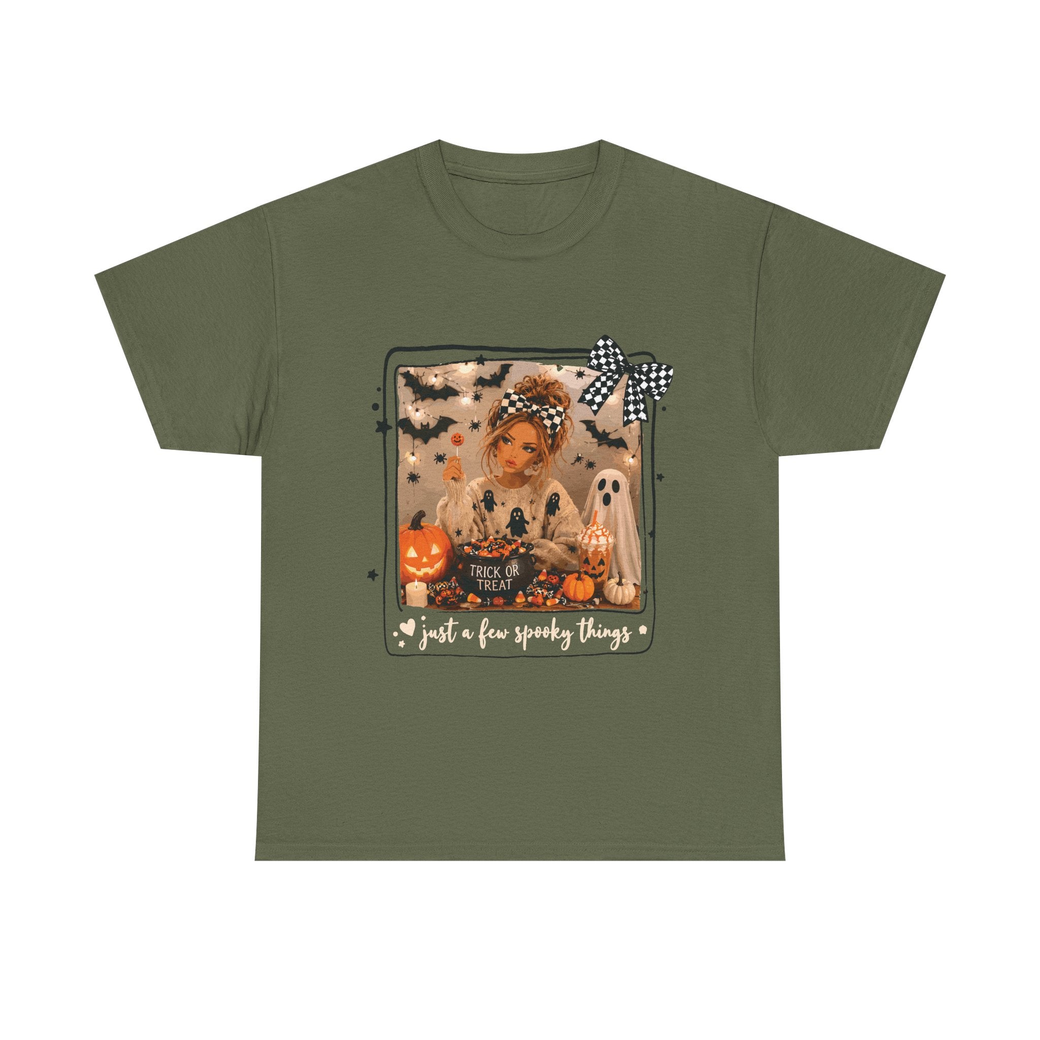 Halloween Graphic Tee — "Just a Few Spooky Things" Pumpkin & Ghost Design