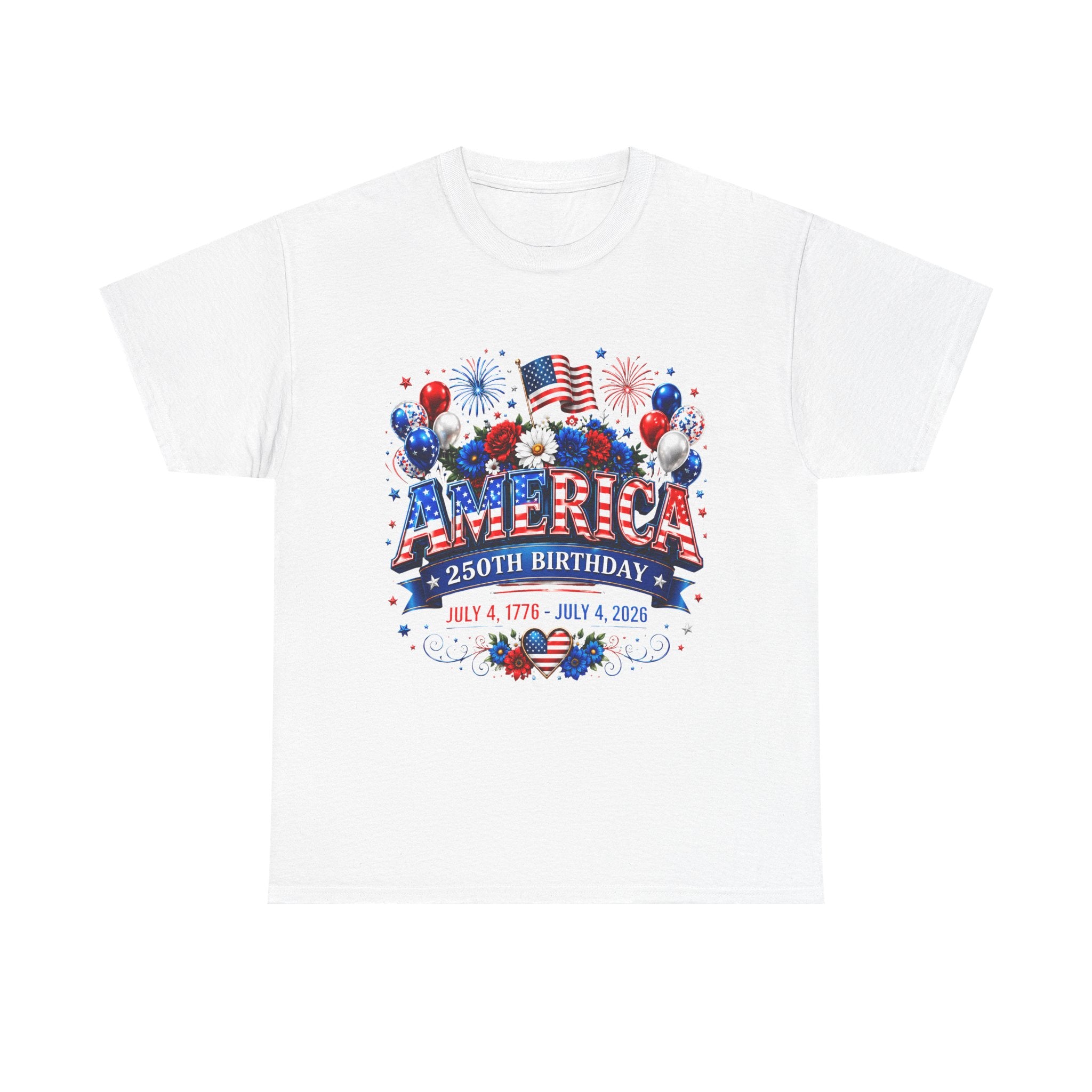 America 250th Birthday T-Shirt — July 4th 1776–2026 Patriotic Tee