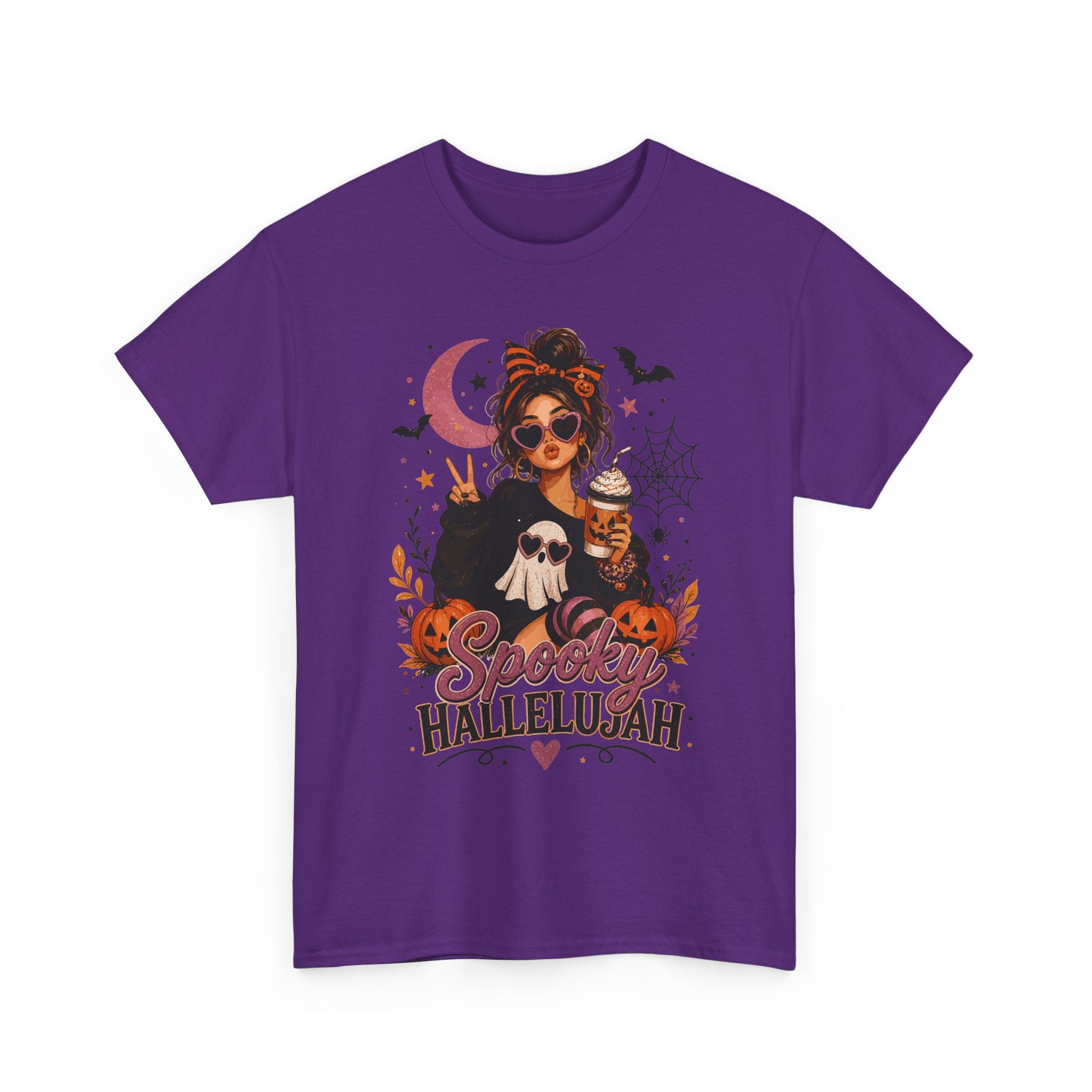 Spooky Hallelujah Halloween Tee — Witchy Pumpkin Graphic T-Shirt