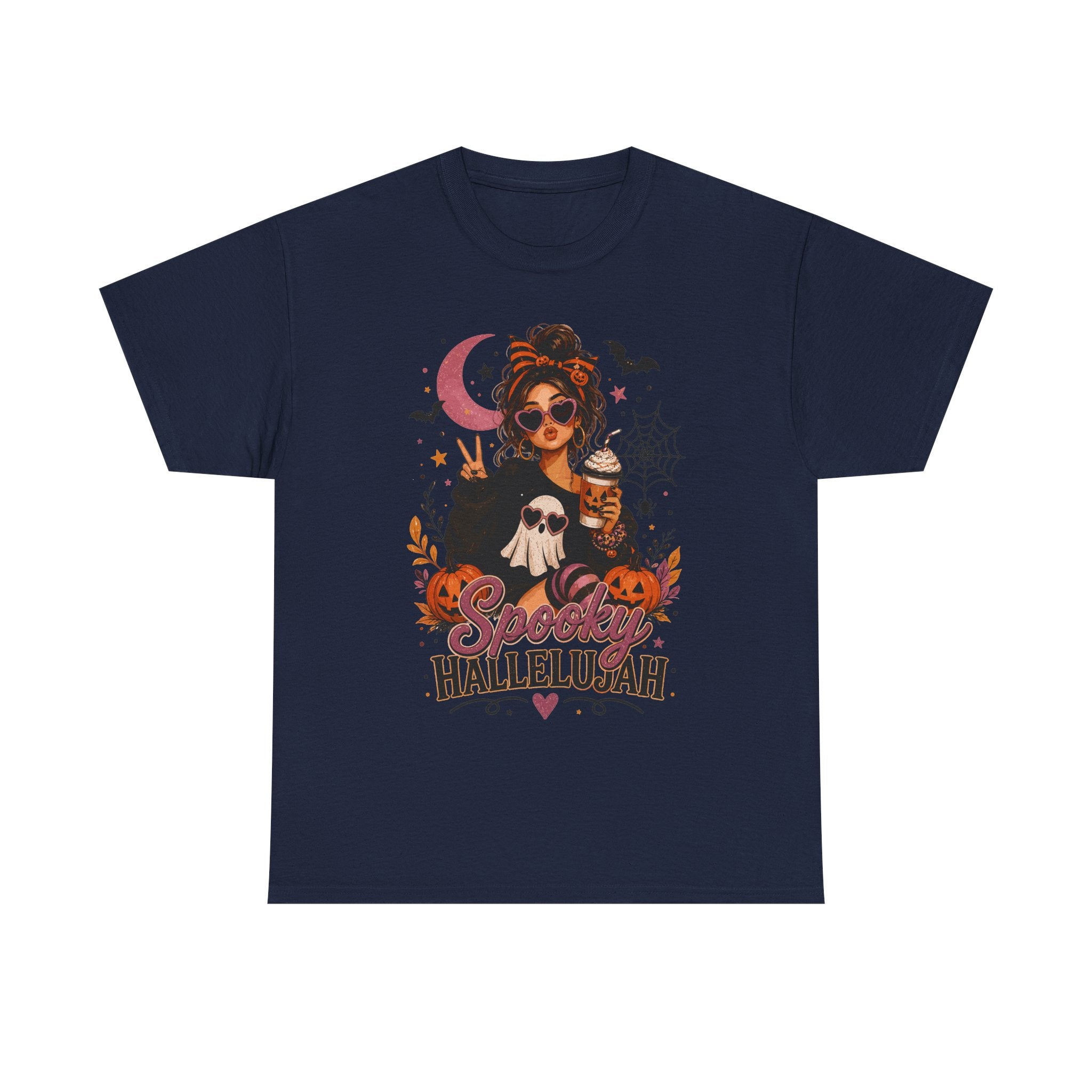 Spooky Hallelujah Halloween Tee — Witchy Pumpkin Graphic T-Shirt