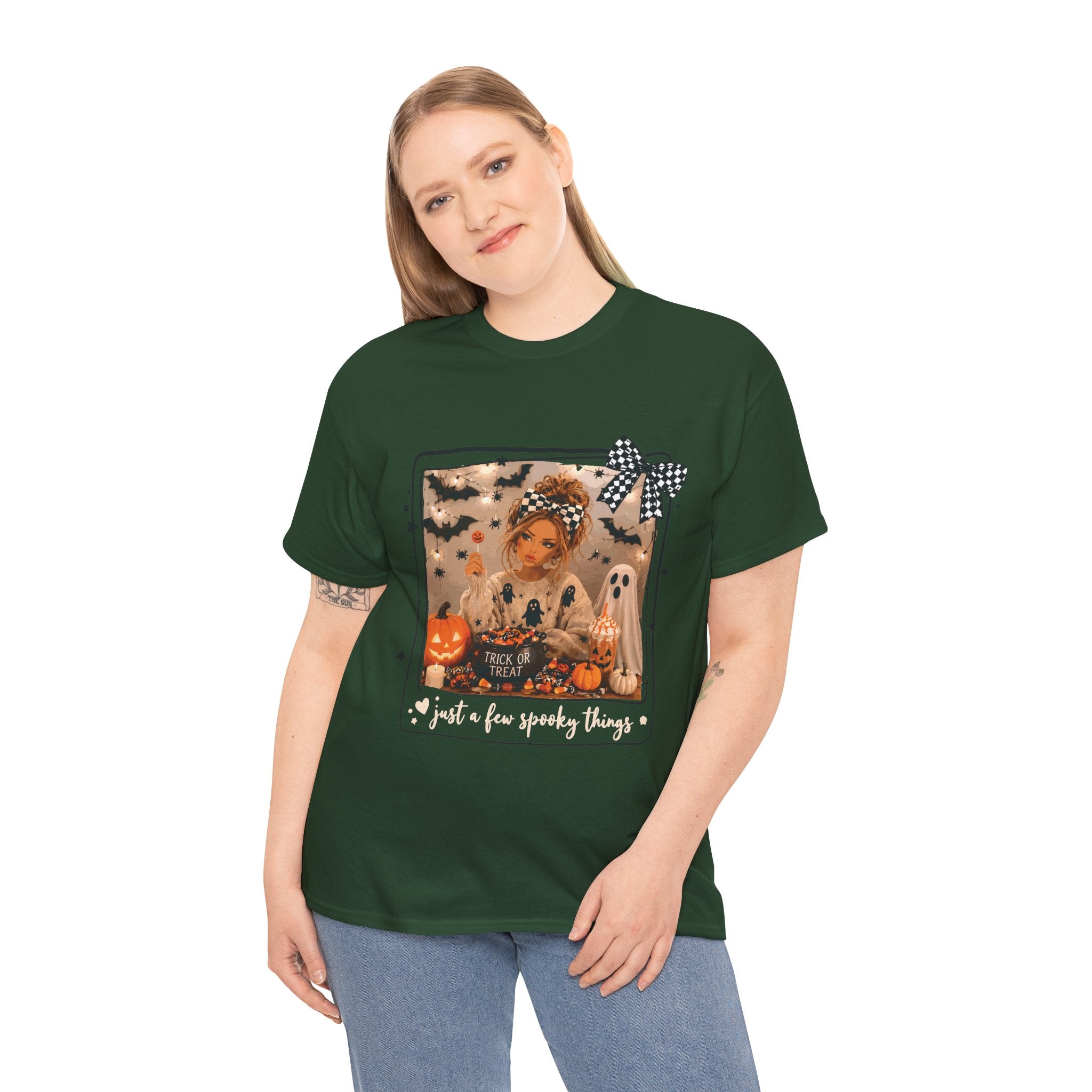 Halloween Graphic Tee — "Just a Few Spooky Things" Pumpkin & Ghost Design