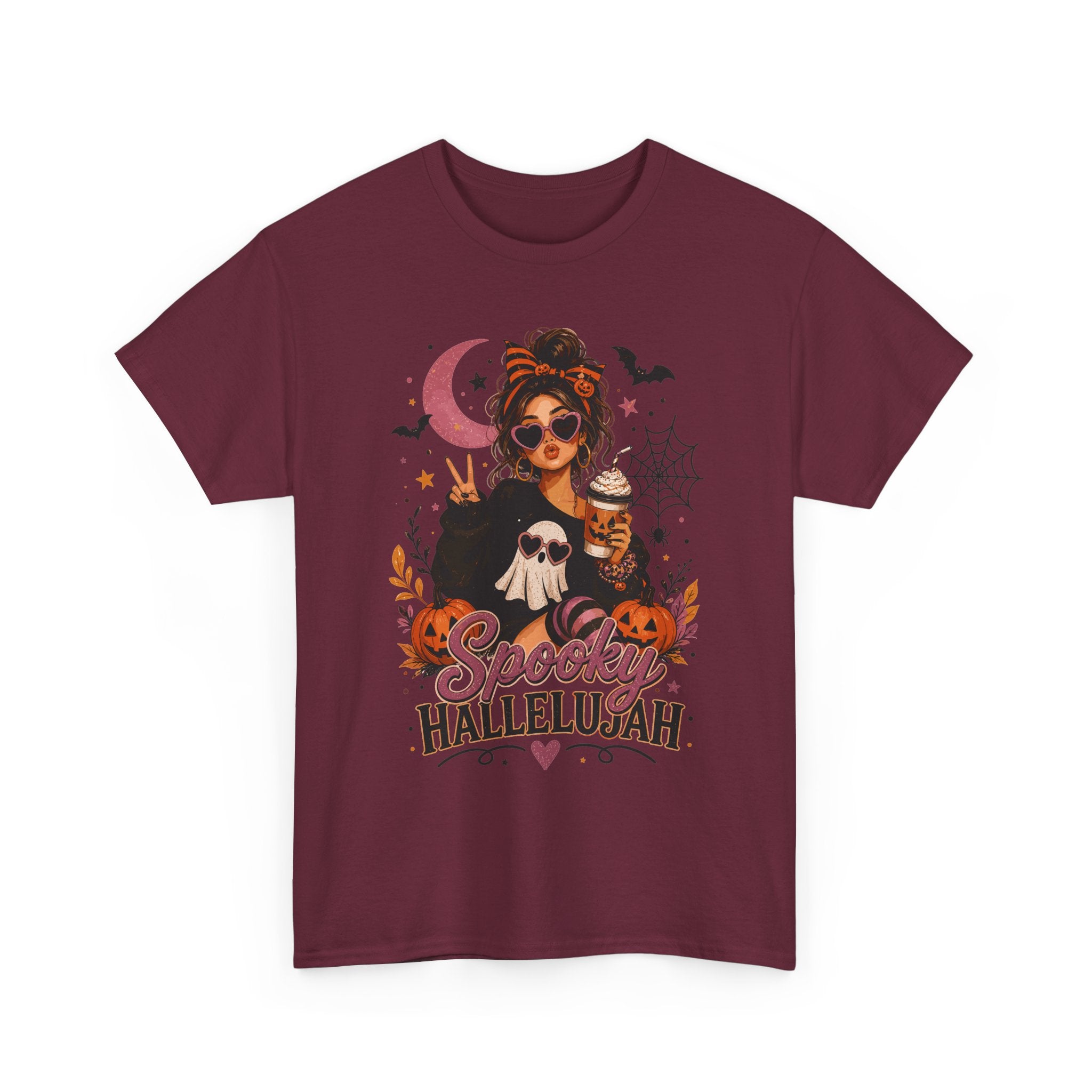 Spooky Hallelujah Halloween Tee — Witchy Pumpkin Graphic T-Shirt