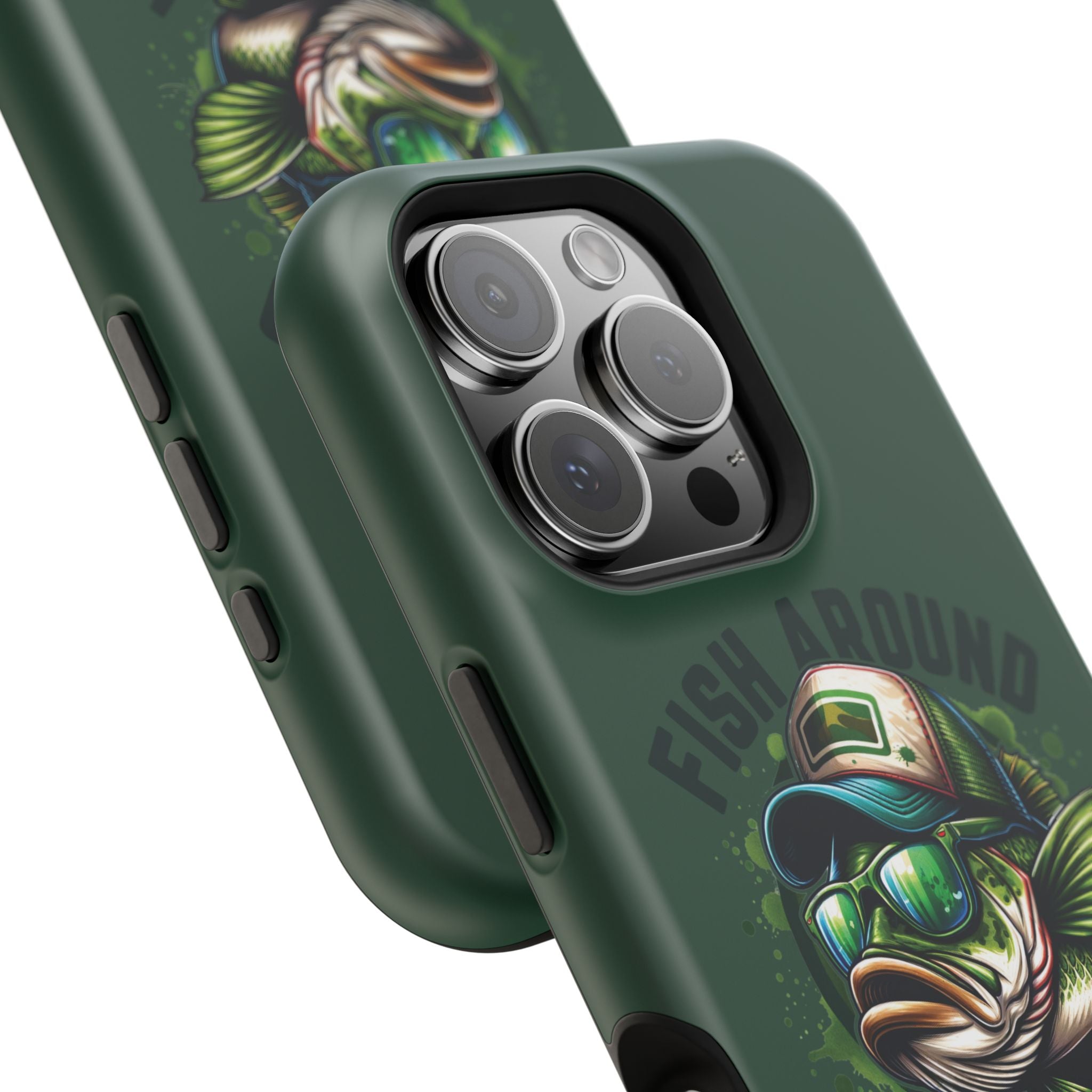 Fishing Phone Case — "Fish Around and Find Out" Magnetic Impact-Resistant Cover