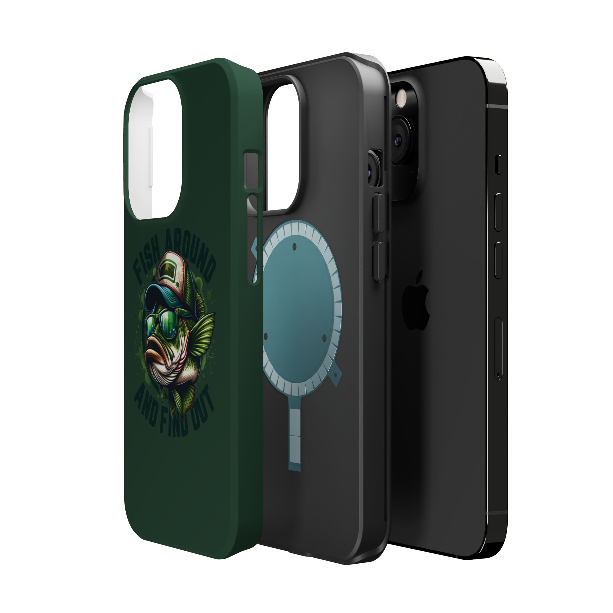 Fishing Phone Case — "Fish Around and Find Out" Magnetic Impact-Resistant Cover