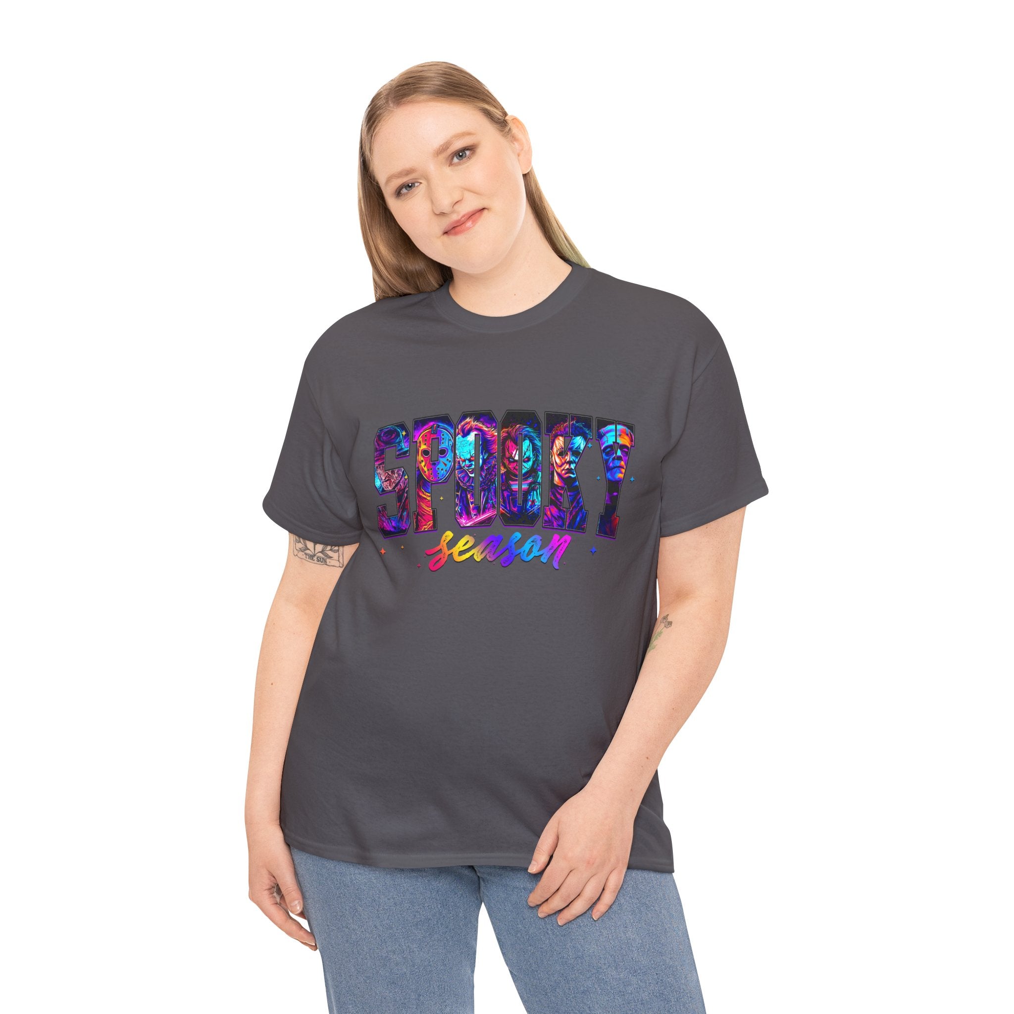 Spooky Season Graphic Tee — Colorful Halloween Shirt